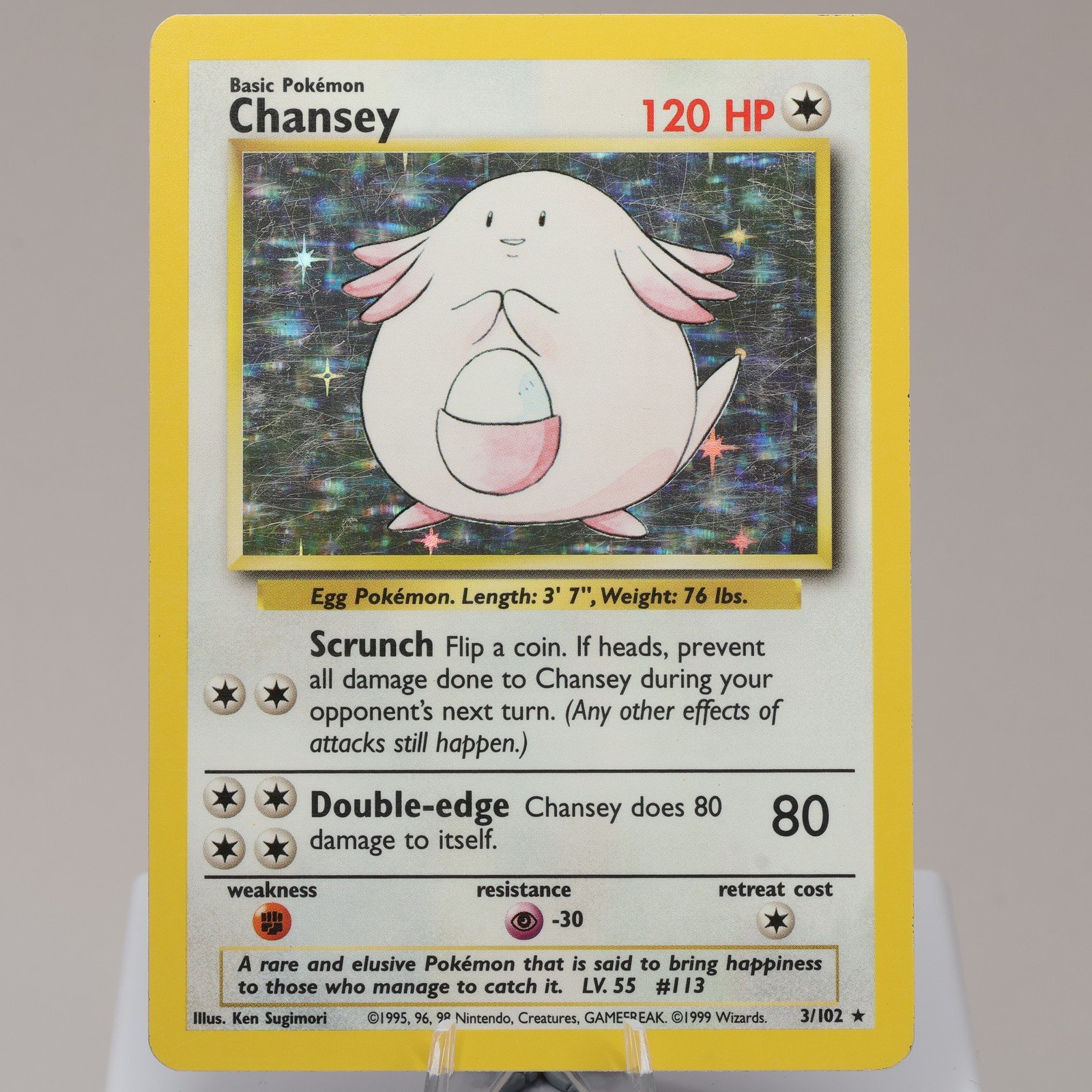 Pokemon TCG Chansey 3102 Base Set Holo Rare WOTC 1999 MP 167950658972 2