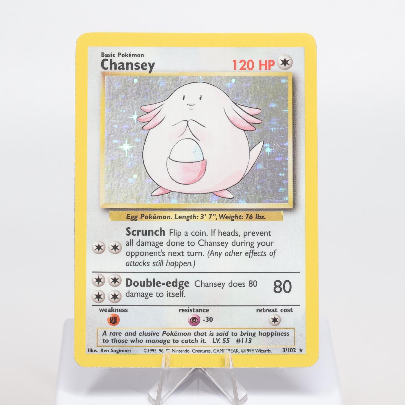 Pokemon TCG Chansey 3102 Base Set Holo Rare WOTC EXC 168220700192 2