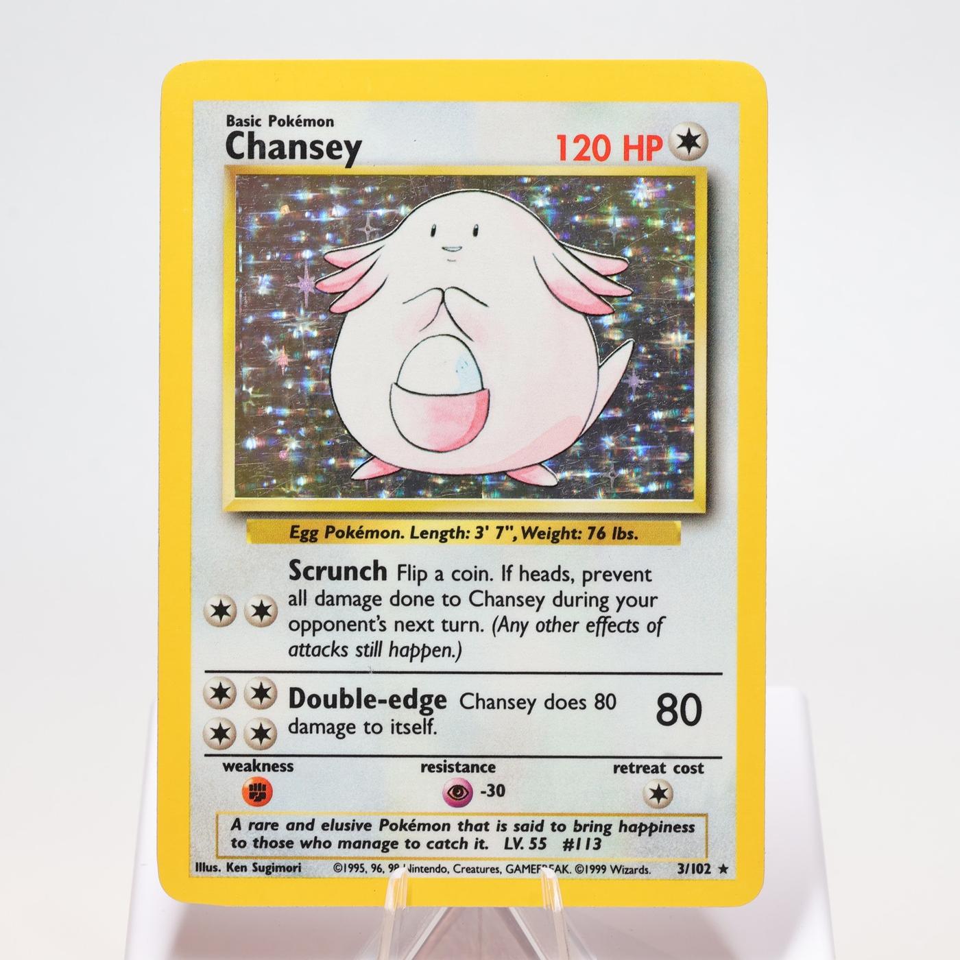 Pokemon TCG Chansey 3102 Base Set Holo Rare WOTC EXC 168334493772 2