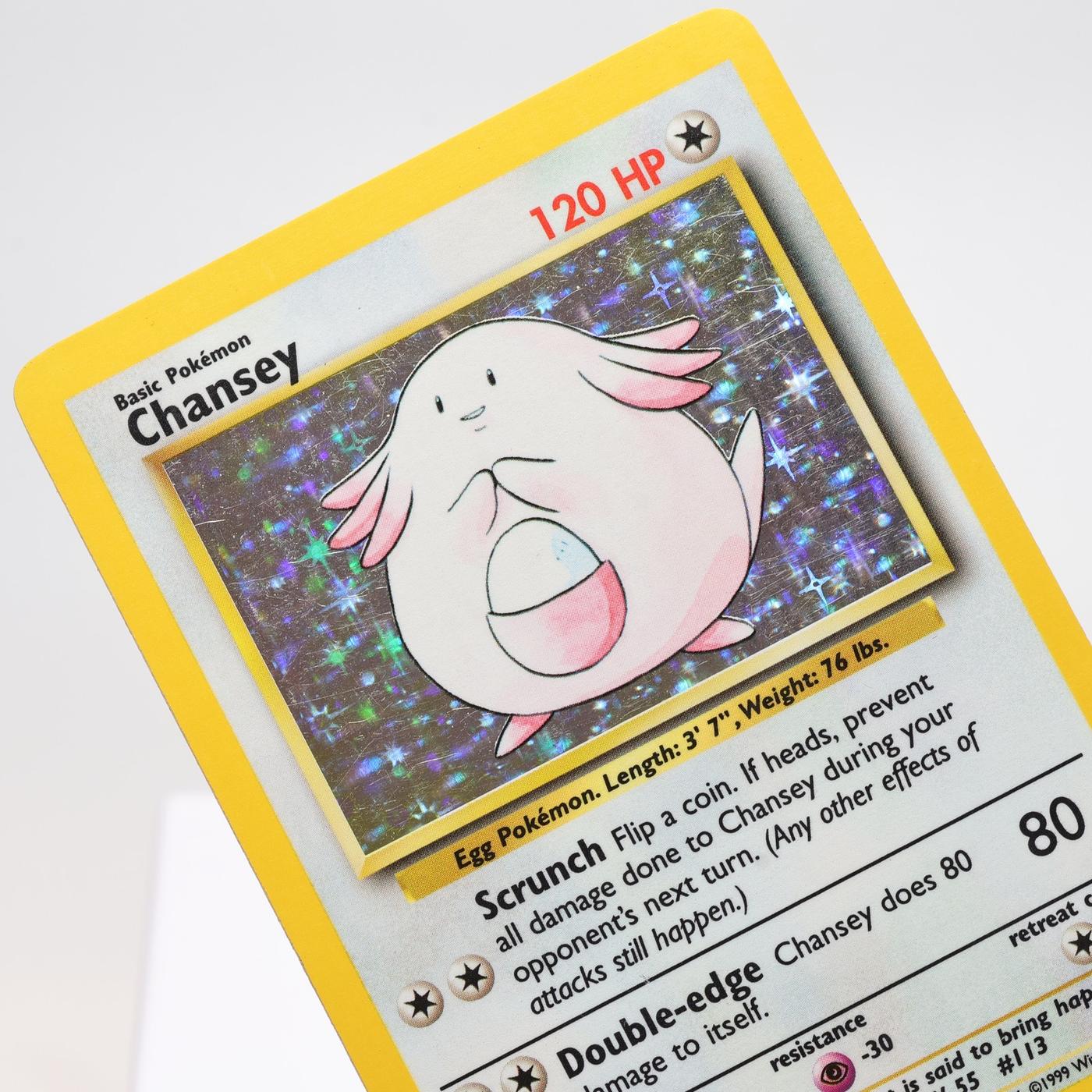 Pokemon TCG – Chansey 3/102 Base Set Holo Rare  WOTC – EXC