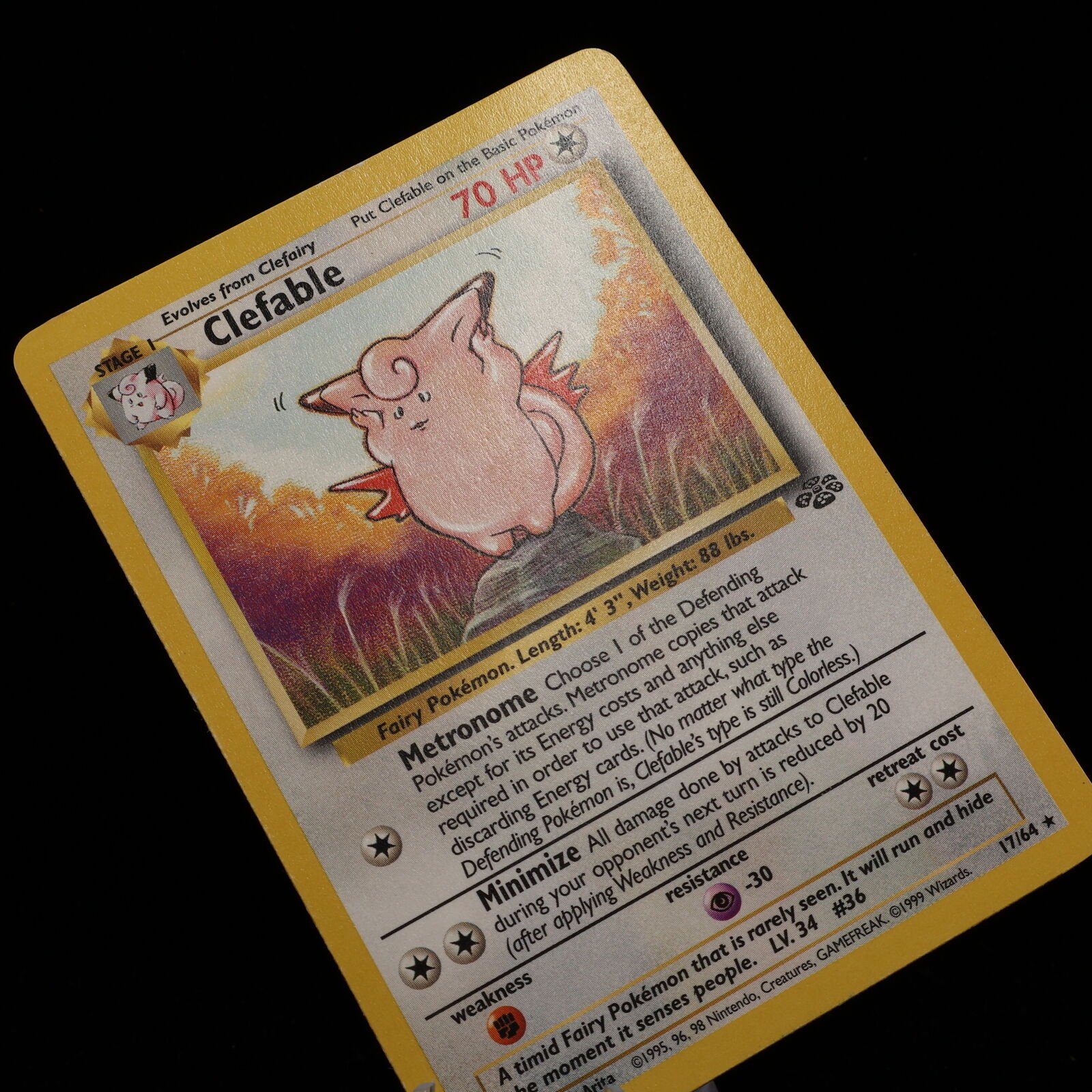 Pokemon TCG – Clefable 17/64 Jungle Rare Unltd WOTC 2000