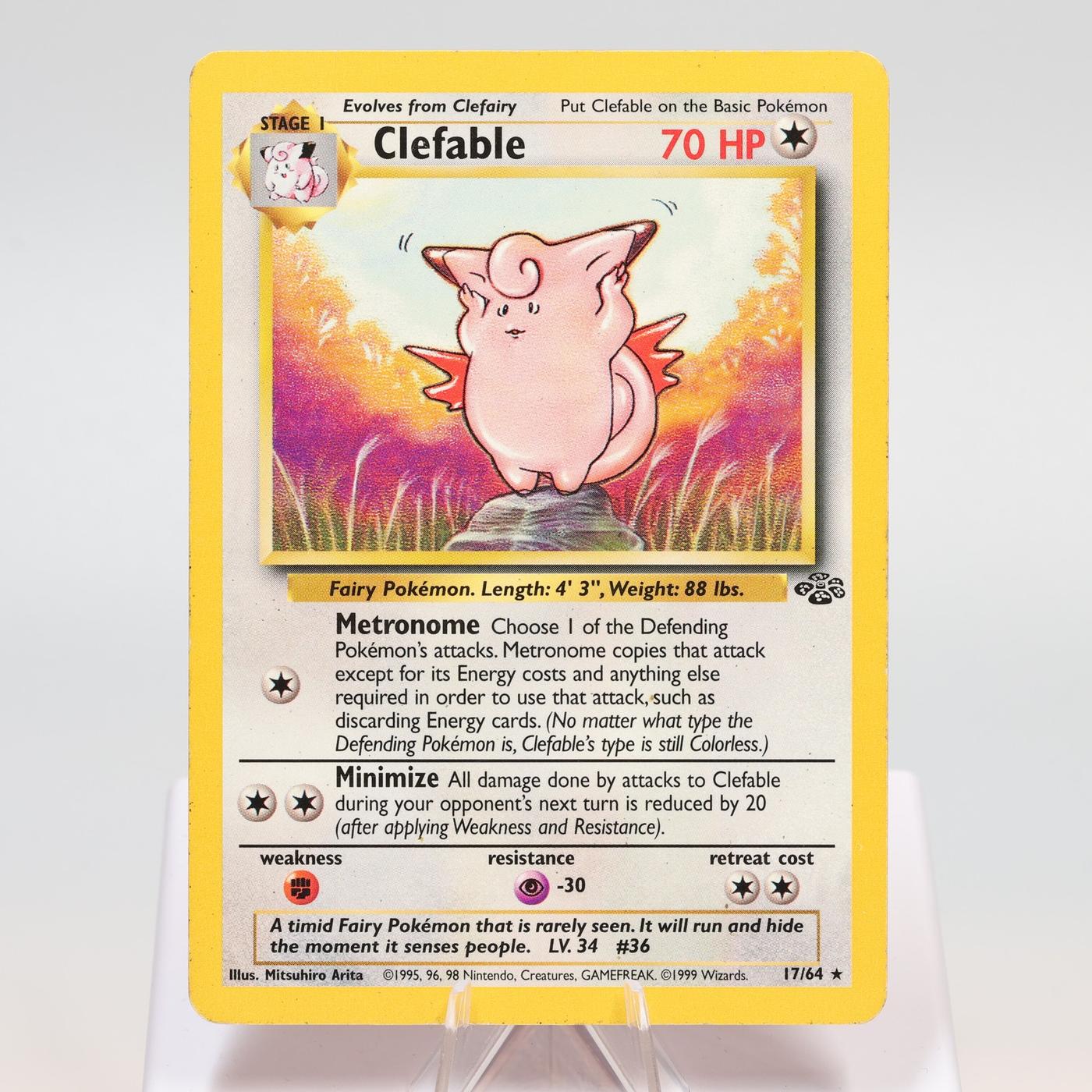 Pokemon TCG Clefable 1764 Jungle Rare WOTC MP 168411843622 2