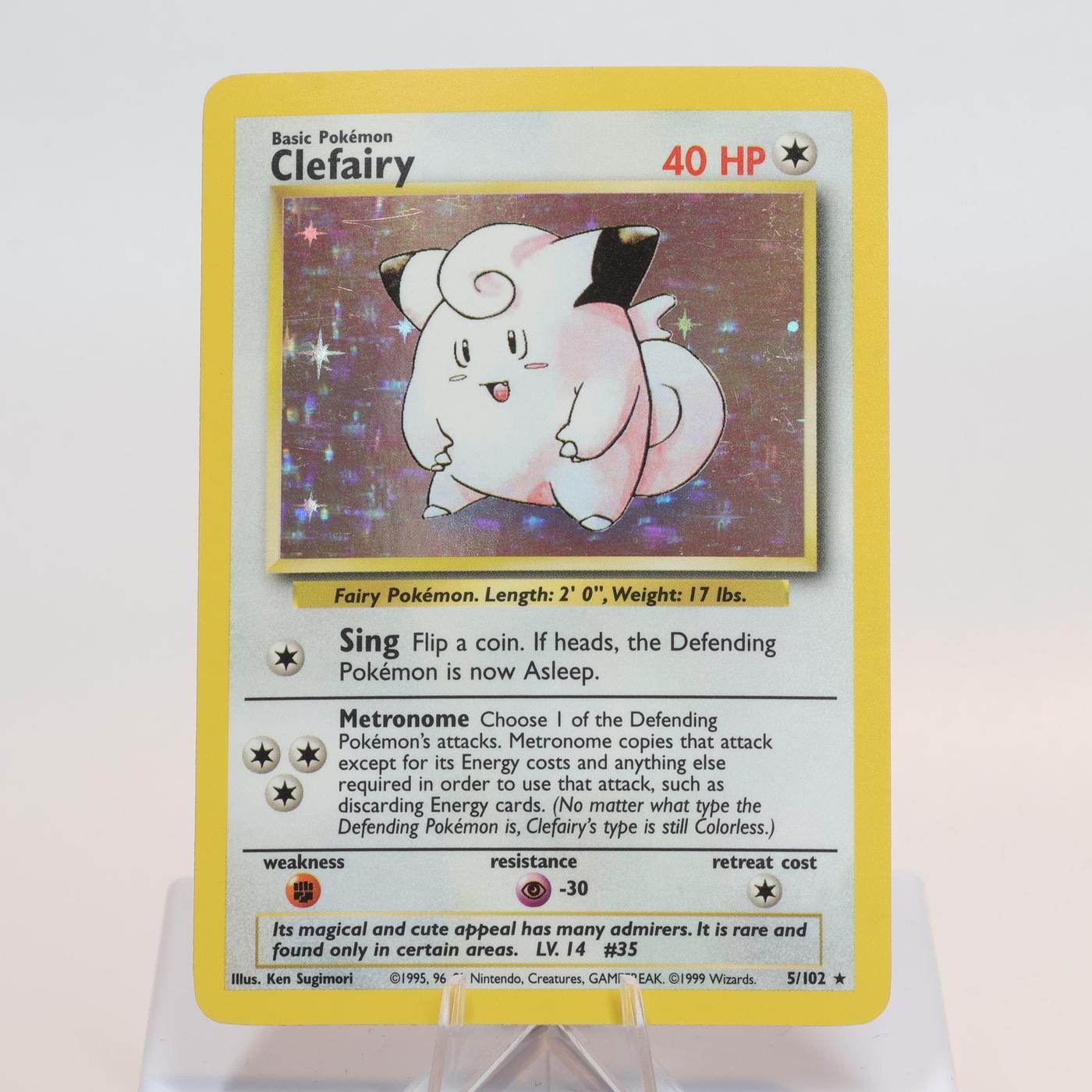 Pokemon TCG Clefairy 5102 Base Set Holo Rare WOTC EXCNM 168205418472 2