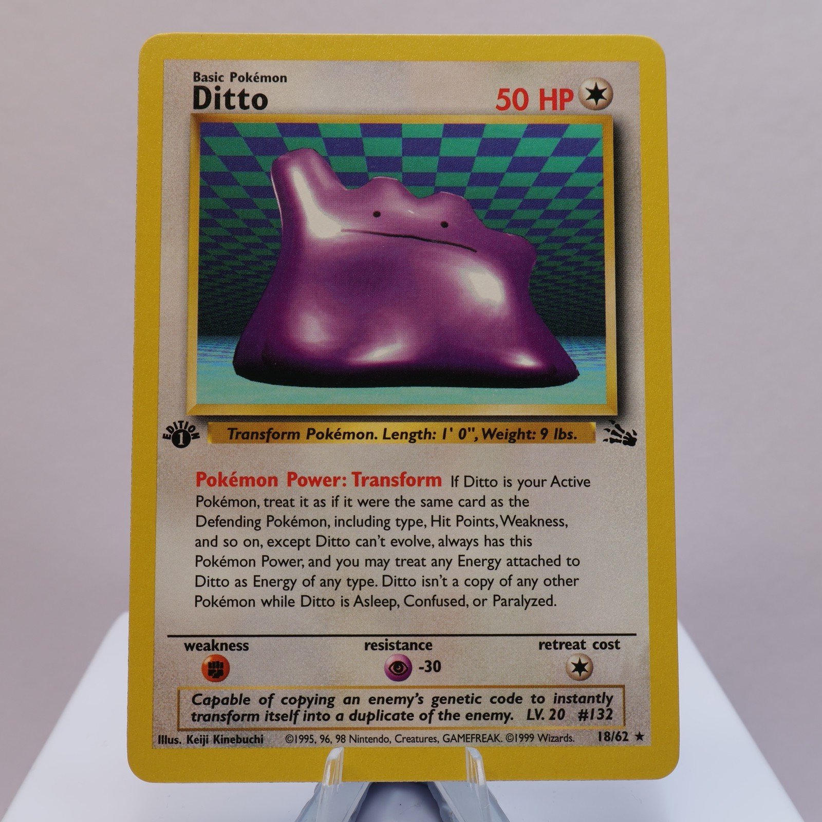 Pokemon TCG Ditto 1862 Fossil Rare 1st Edition WOTC 1999 EXCNM 167830364492 2
