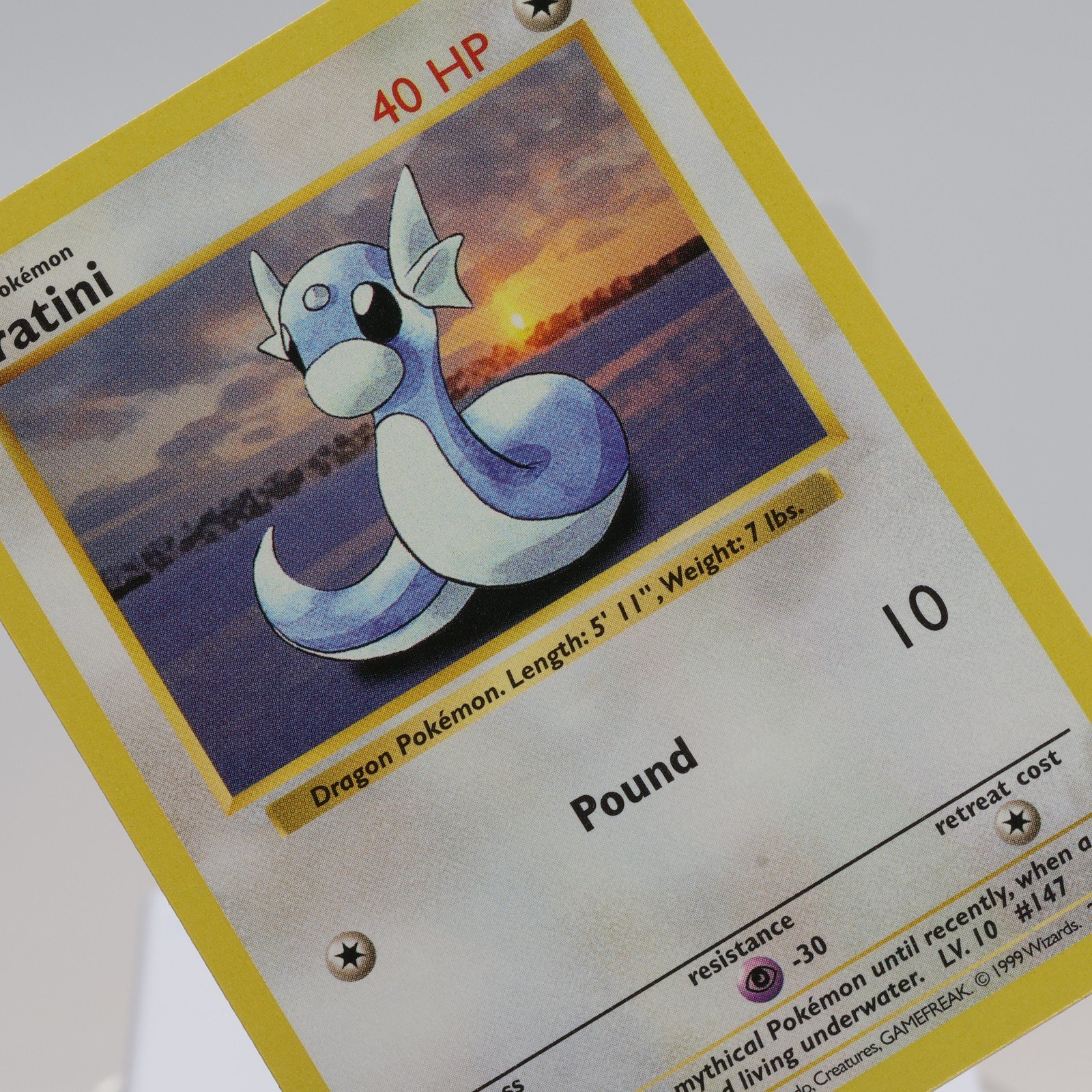 Pokemon TCG – Dratini 26/102 Base Set Uncommon Shadowless WOTC 1999 – NM/EXC