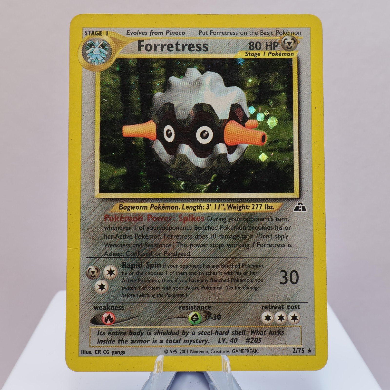 Pokemon TCG Forretress 275 Neo Discovery Holo Rare WOTC 1999 HP 167830364462 2