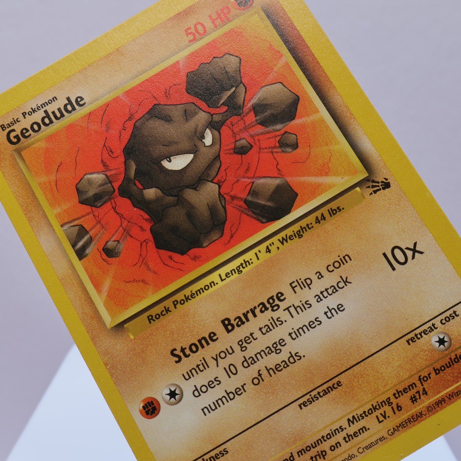 Pokemon TCG – Geodude 47/62 Fossil Common  WOTC 1999 – EXC/NM
