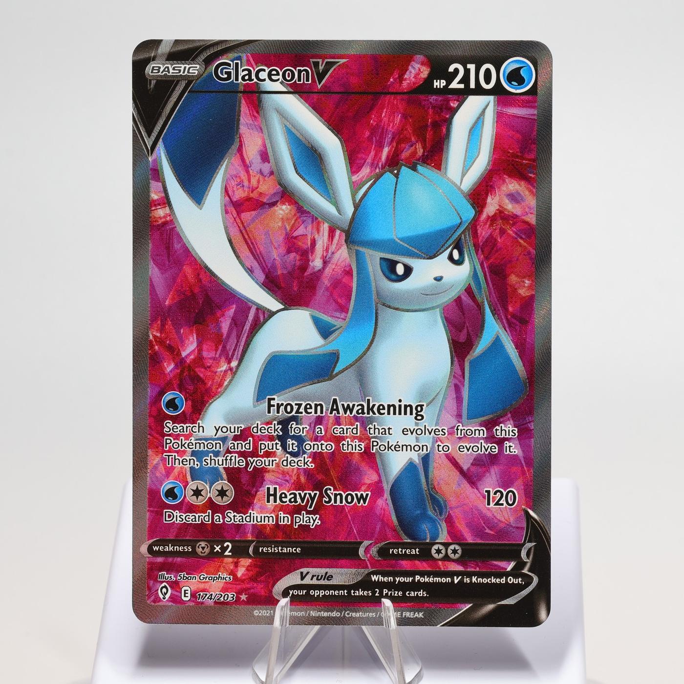 Pokemon TCG Glaceon V 174203 Evolving Skies Full Art NM 168289851152 2