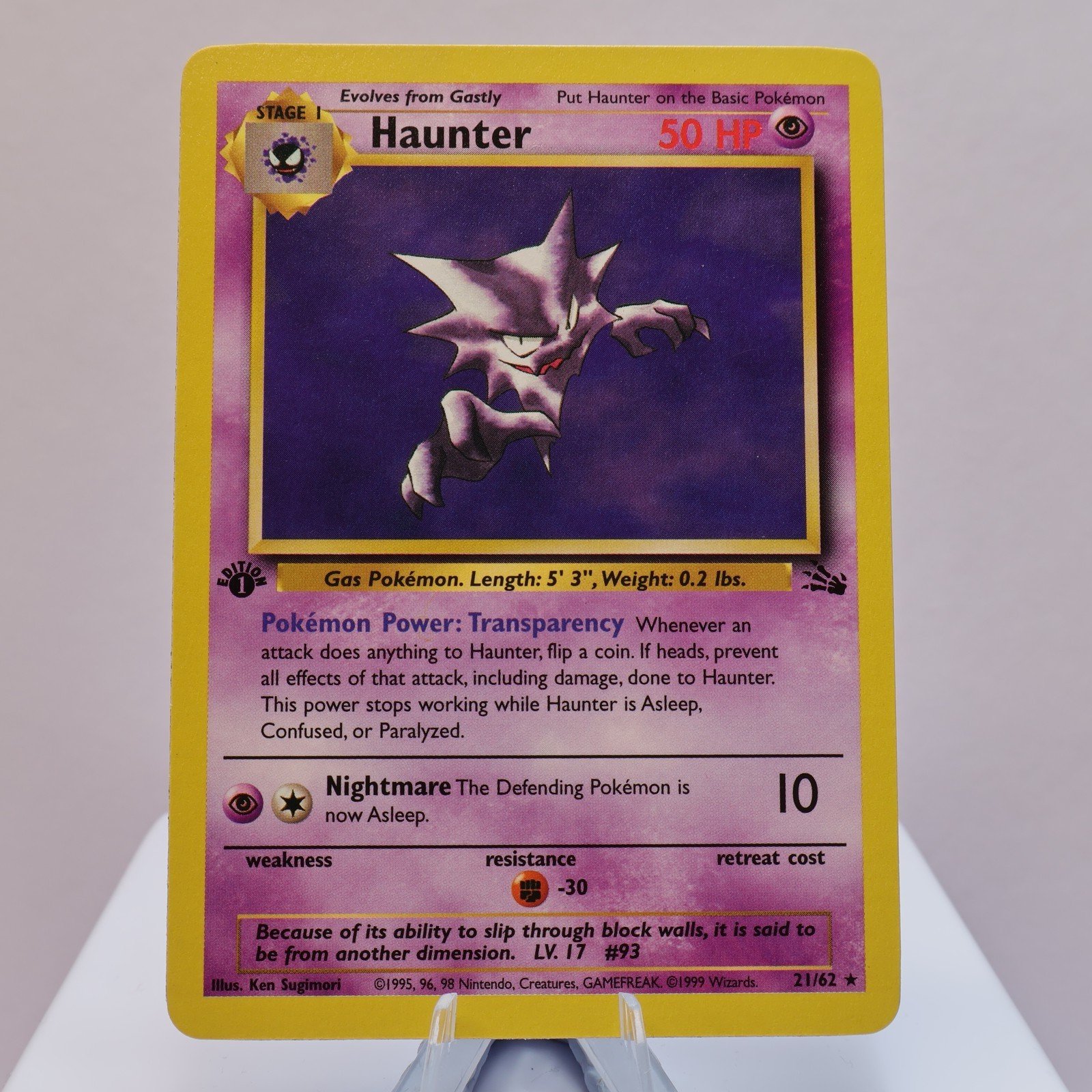Pokemon TCG Haunter 2162 Fossil Rare 1st Edition WOTC 1999 NM 167830364522 2