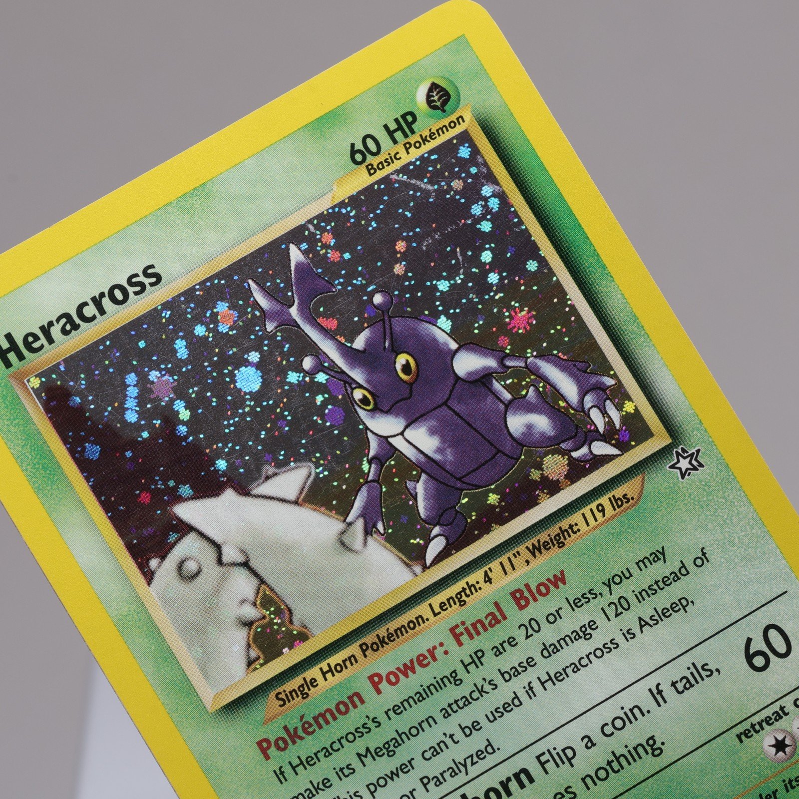Pokemon TCG Heracross 6111 Neo Genesis Holo Rare MP Indent 167974214032