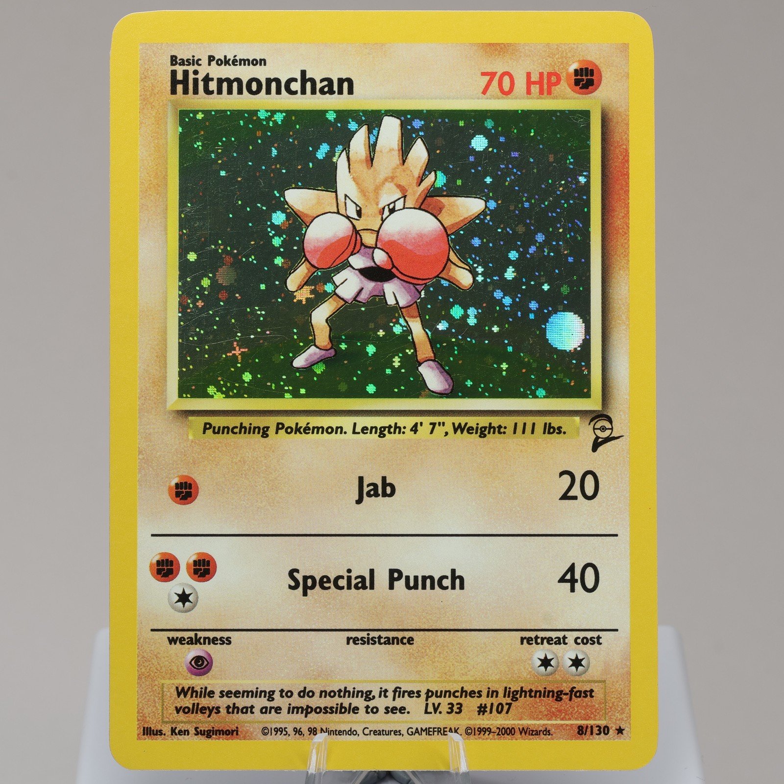 Pokemon TCG Hitmonchan 8130 Base Set 2 Holo Rare WOTC 1999 EXC 167950659012 2