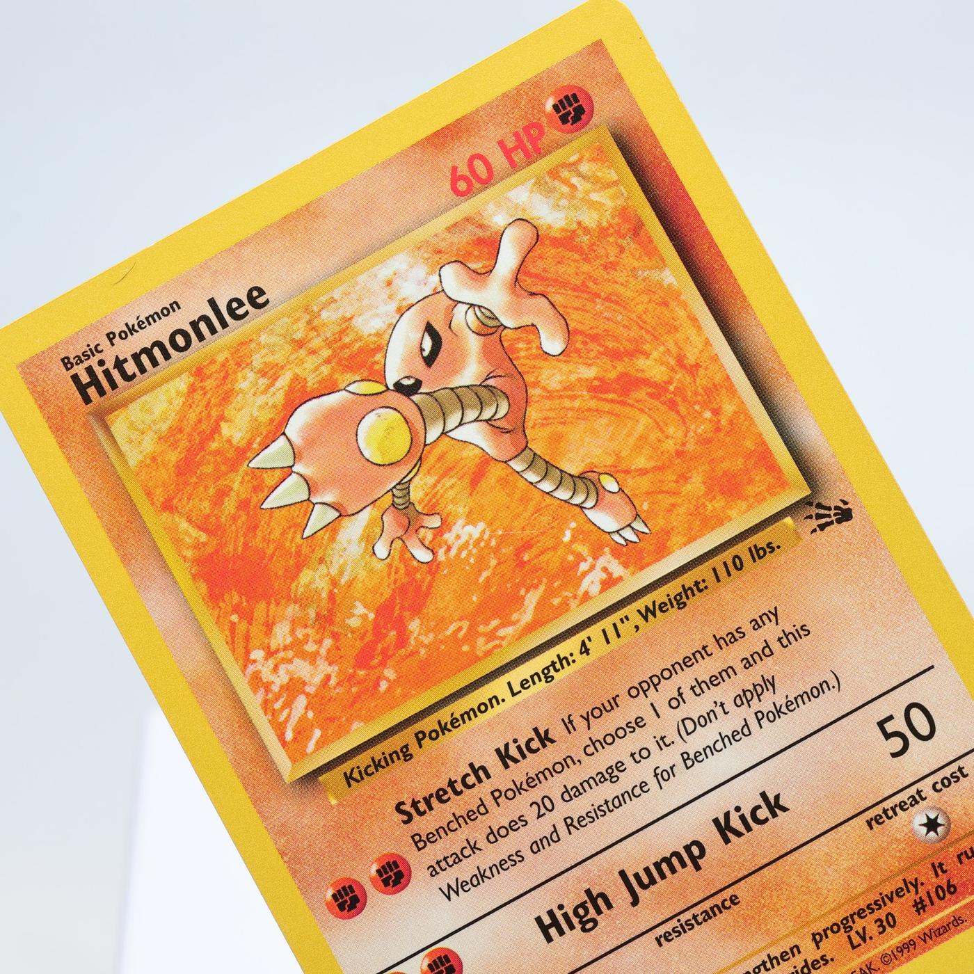 Pokemon TCG – Hitmonlee 22/62 Fossil Rare  WOTC – EXC/NM