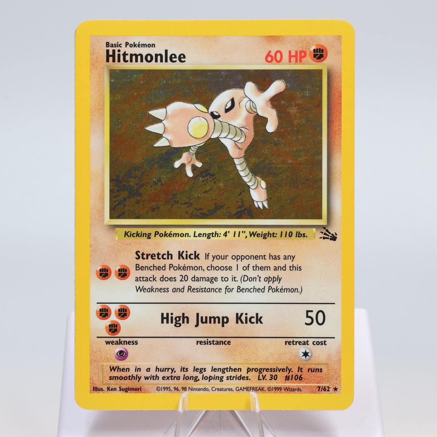 Pokemon TCG Hitmonlee 762 Fossil Holo Rare WOTC EXCNM 168411843662 2