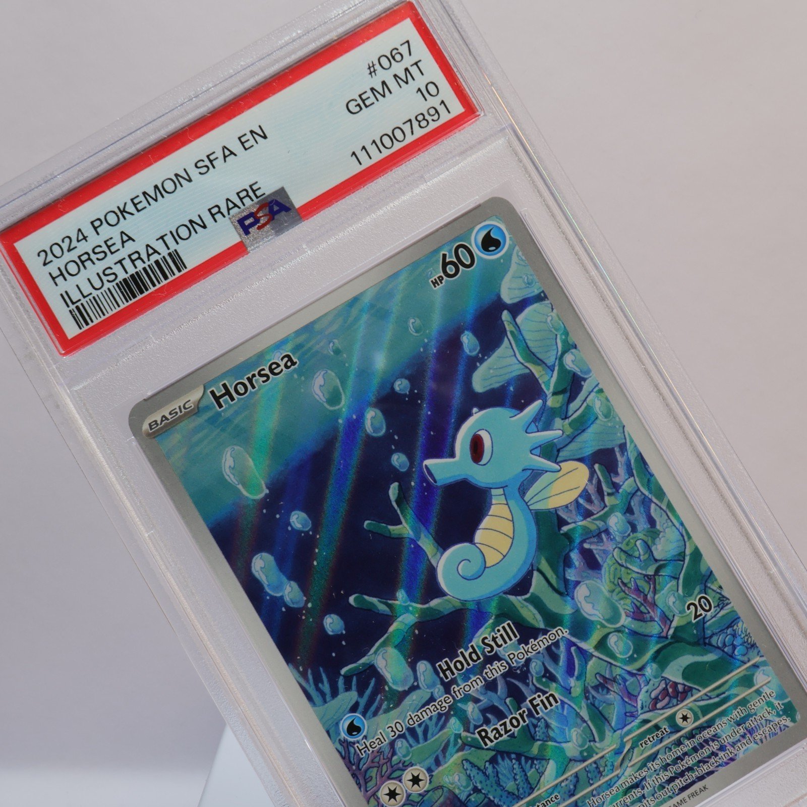 Pokemon TCG – Horsea 067/064 Shrouded Fable Illustration Rare  – PSA 10 GEM MT