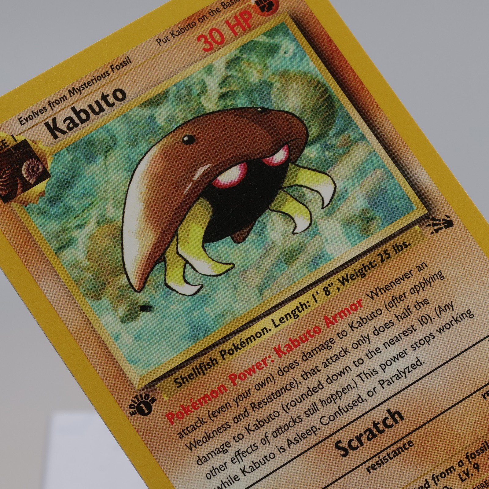 Pokemon TCG Kabuto 5062 Fossil Common 1st Edition WOTC 1999 EXCNM 168129606492
