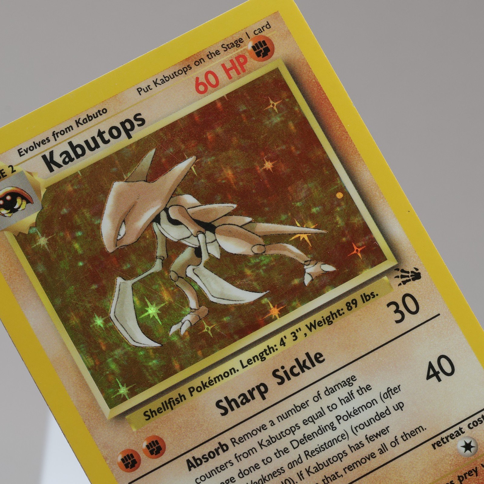 Pokemon TCG Kabutops 962 Fossil Holo Rare WOTC 1999 EXC 167950659022