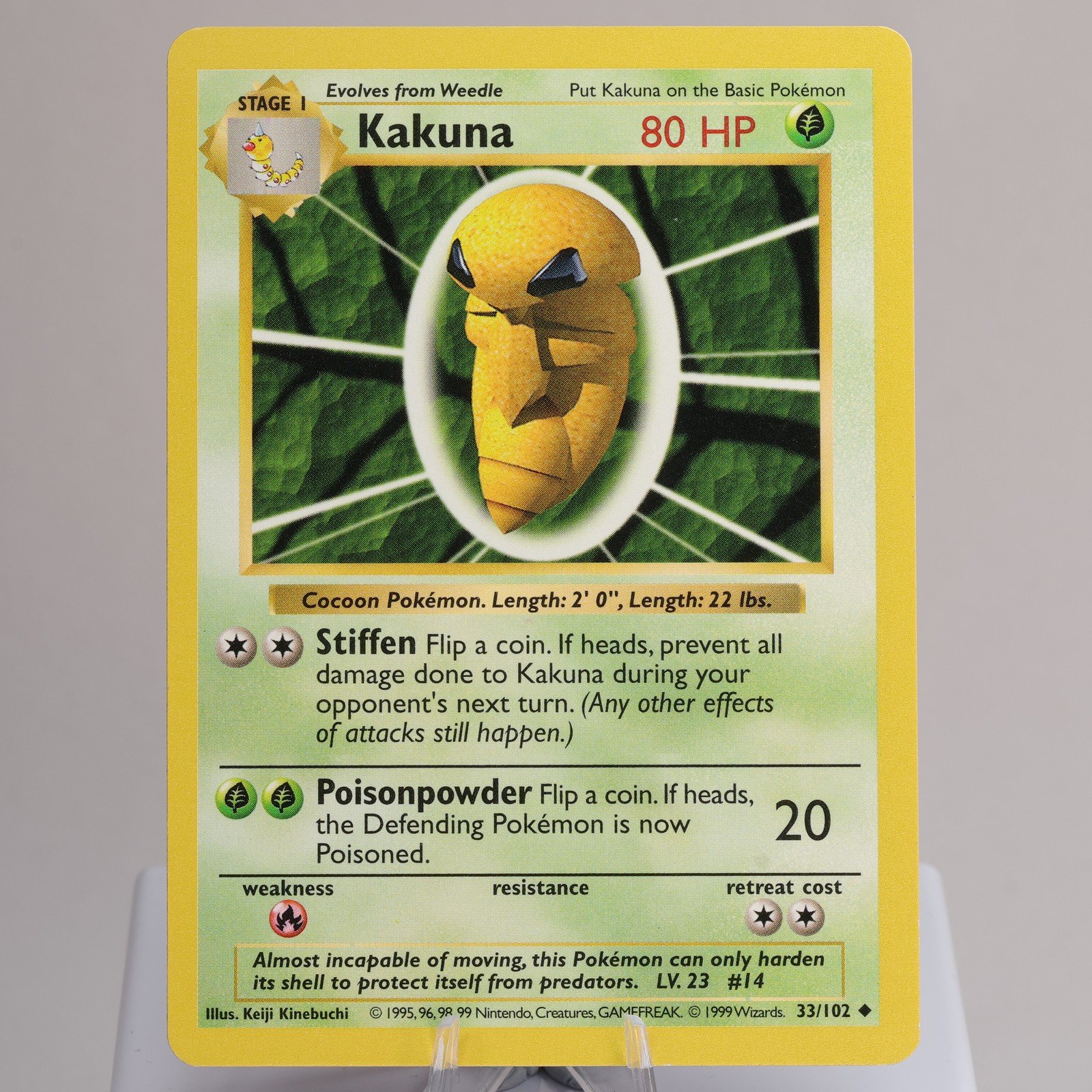 Pokemon TCG Kakuna 33102 Base Set Uncommon Shadowless WOTC 1999 EXCNM 168006227382 2