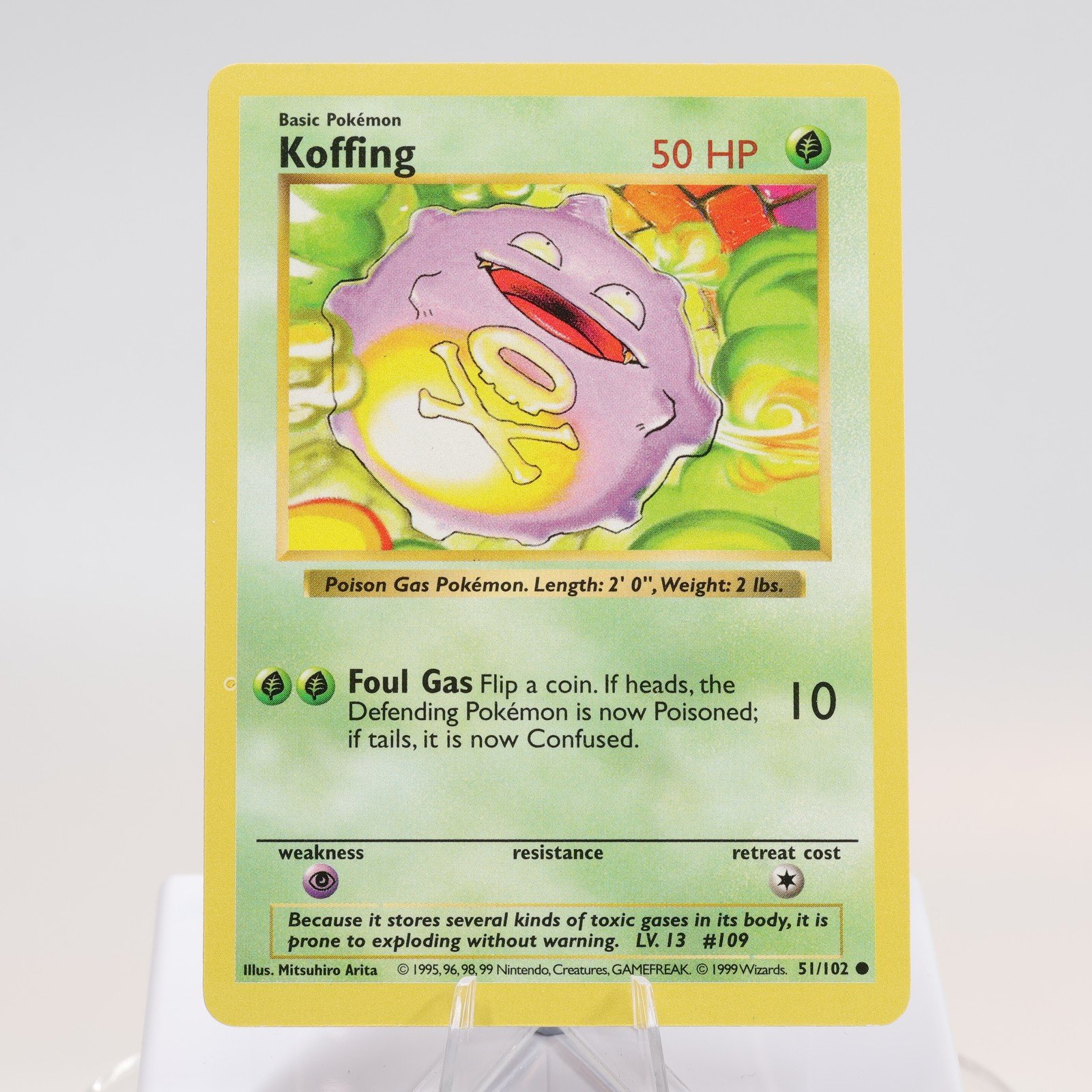 Pokemon TCG Koffing 51102 Base Set Common Shadowless WOTC 1999 NM 168144948212 2