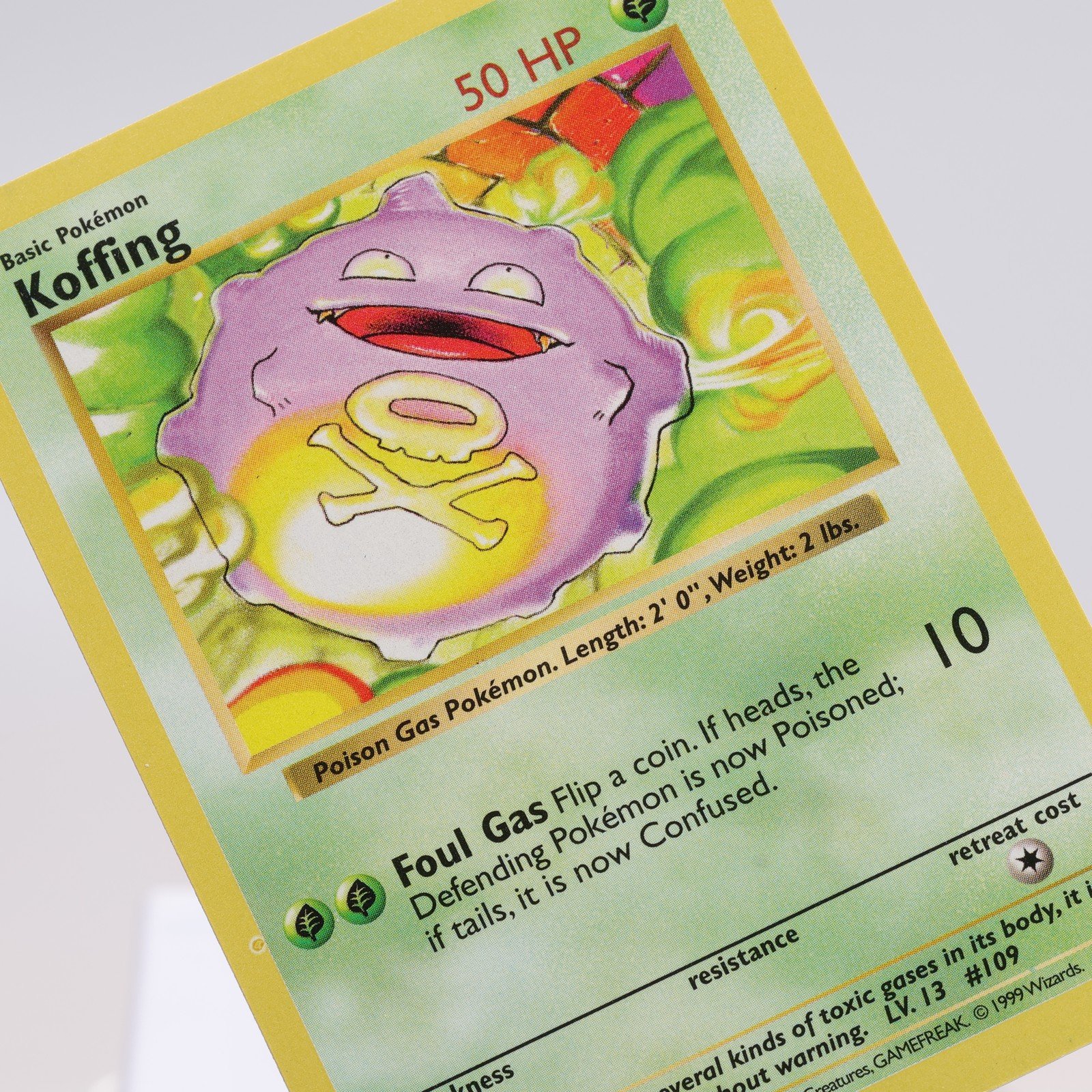 Pokemon TCG Koffing 51102 Base Set Common Shadowless WOTC 1999 NM 168144948212