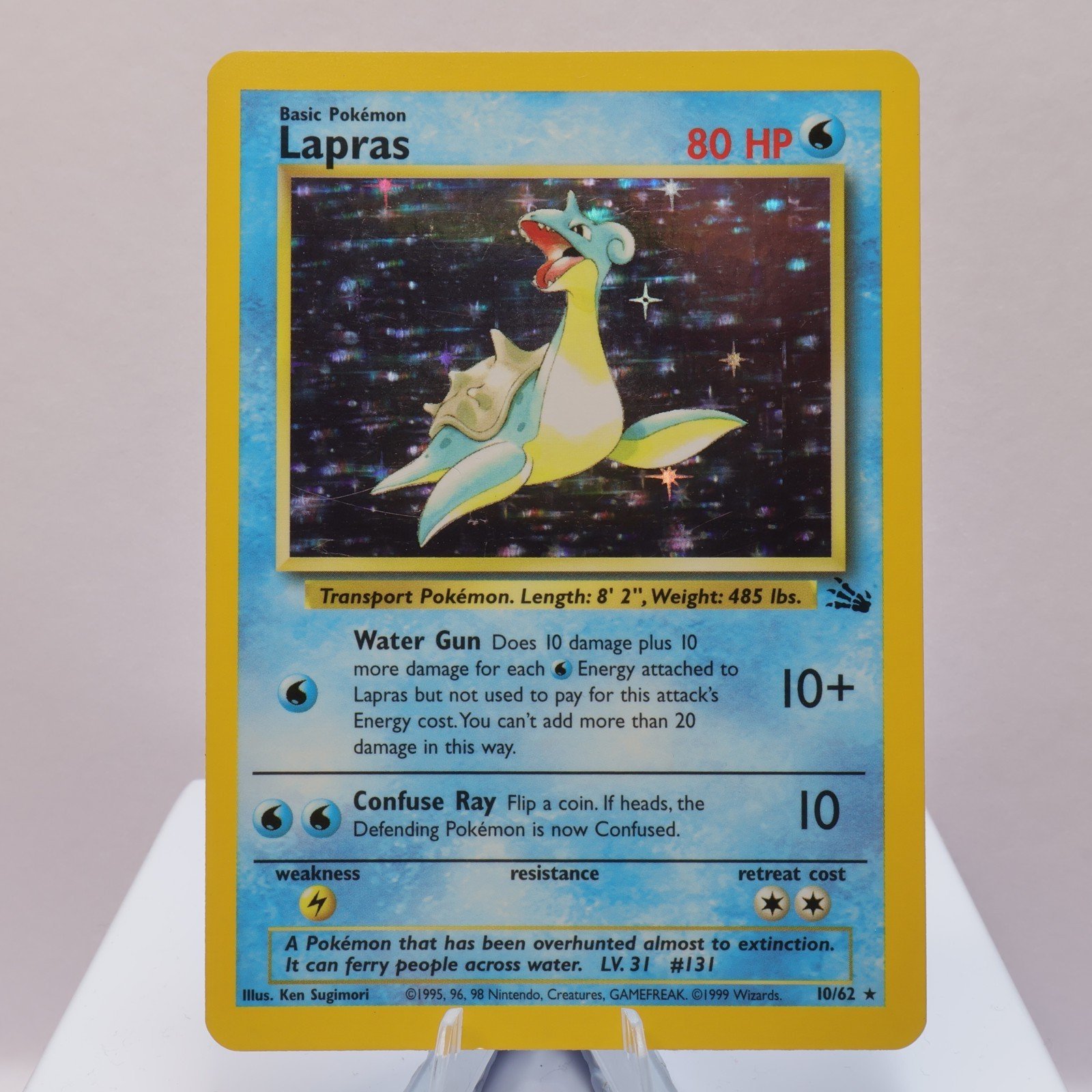 Pokemon TCG Lapras 1062 Fossil Holo Rare WOTC 1999 EXC 167710747802 2