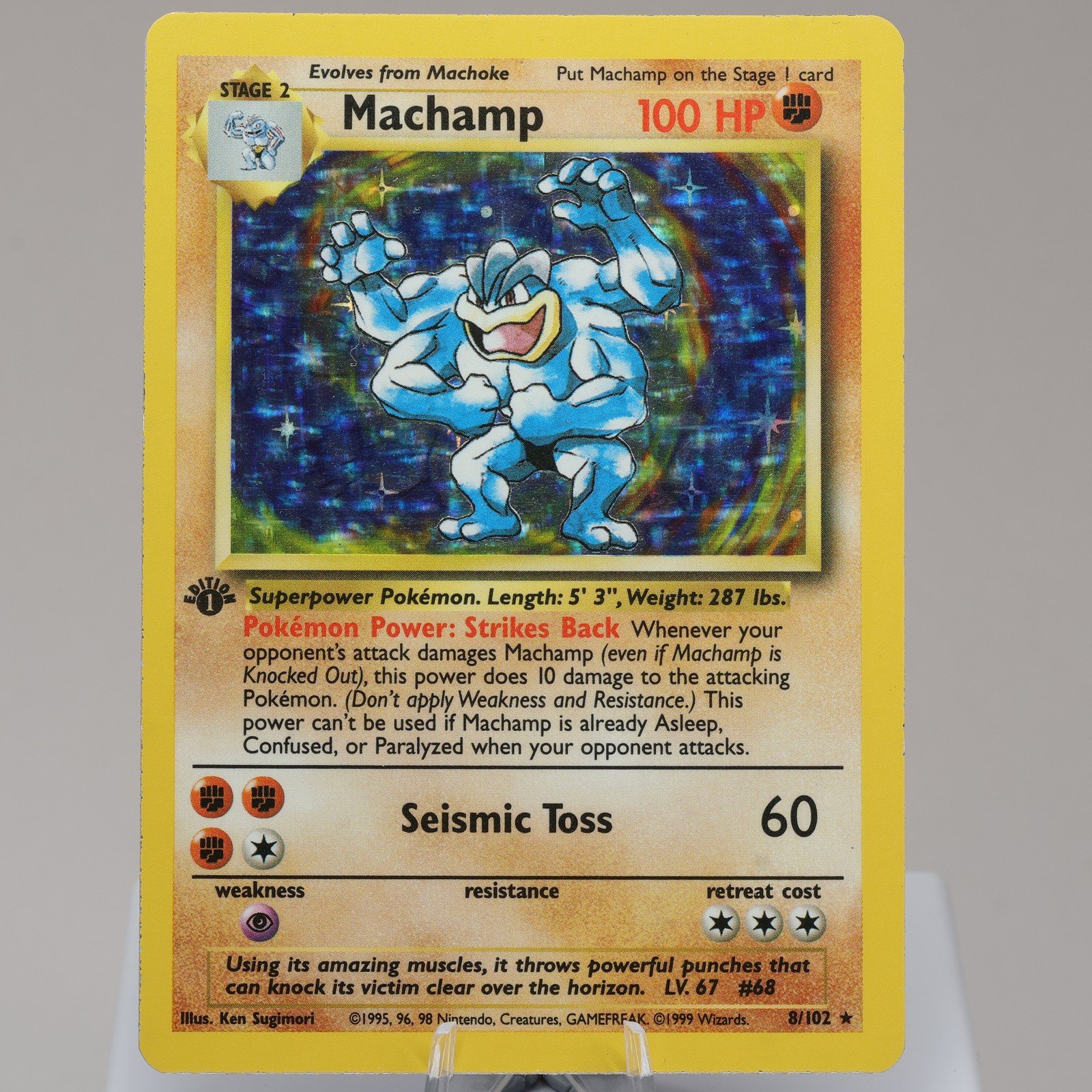 Pokemon TCG Machamp 8102 Base Set Holo Rare WOTC 1999 EXC 167950659042 2