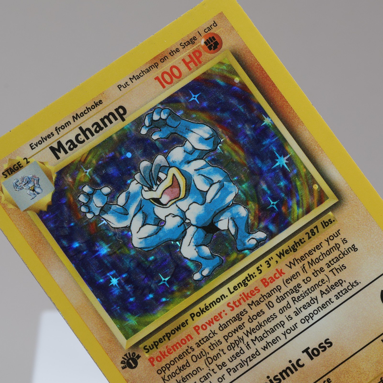 Pokemon TCG Machamp 8102 Base Set Holo Rare WOTC 1999 EXC 167950659042