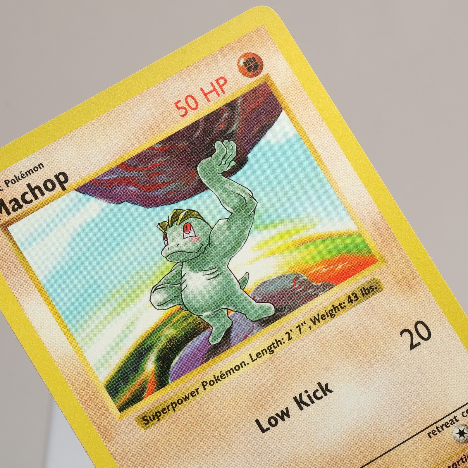 Pokemon TCG – Machop 52/102 Base Set Common Shadowless WOTC 1999 – EXC