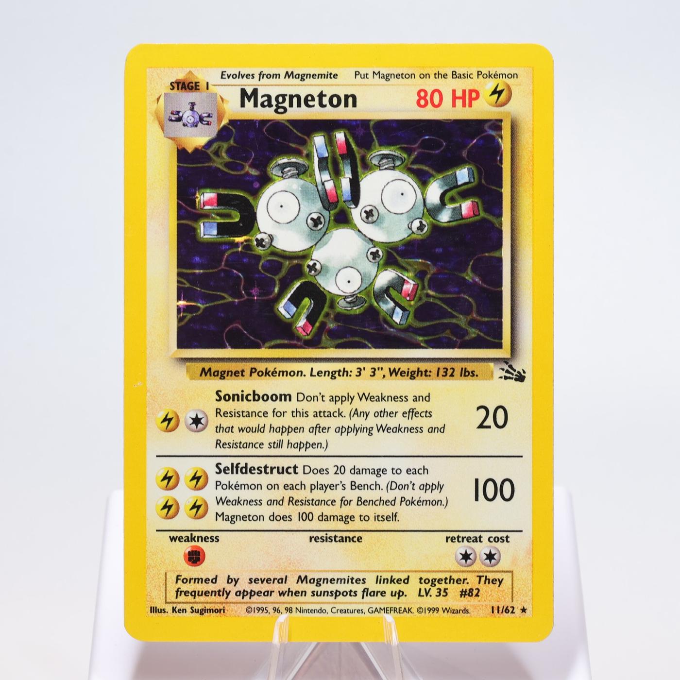 Pokemon TCG Magneton 1162 Fossil Holo Rare WOTC EXC 168325203362 2