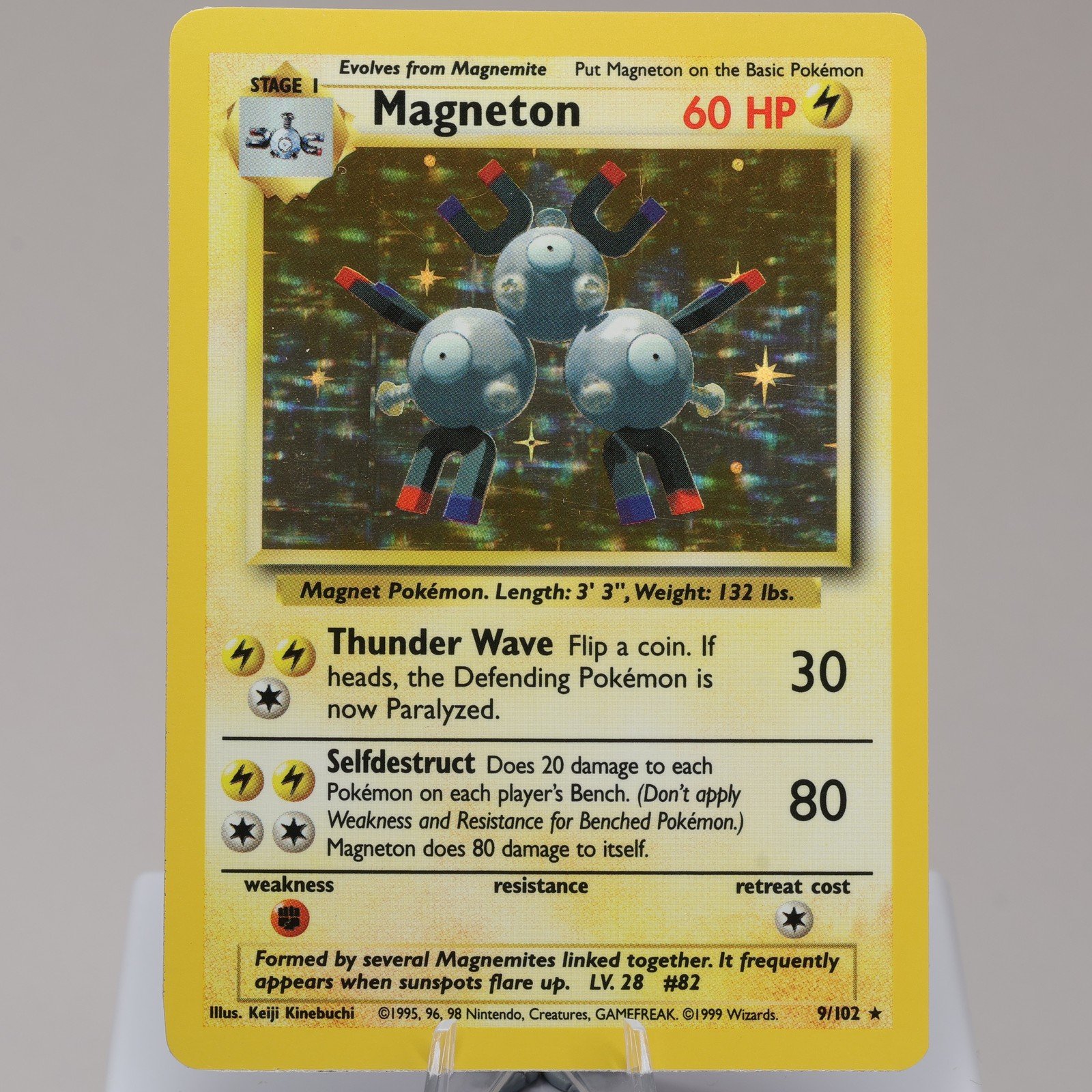 Pokemon TCG Magneton 9102 Base Set Holo Rare WOTC 1999 EXCNM 167950659052 2