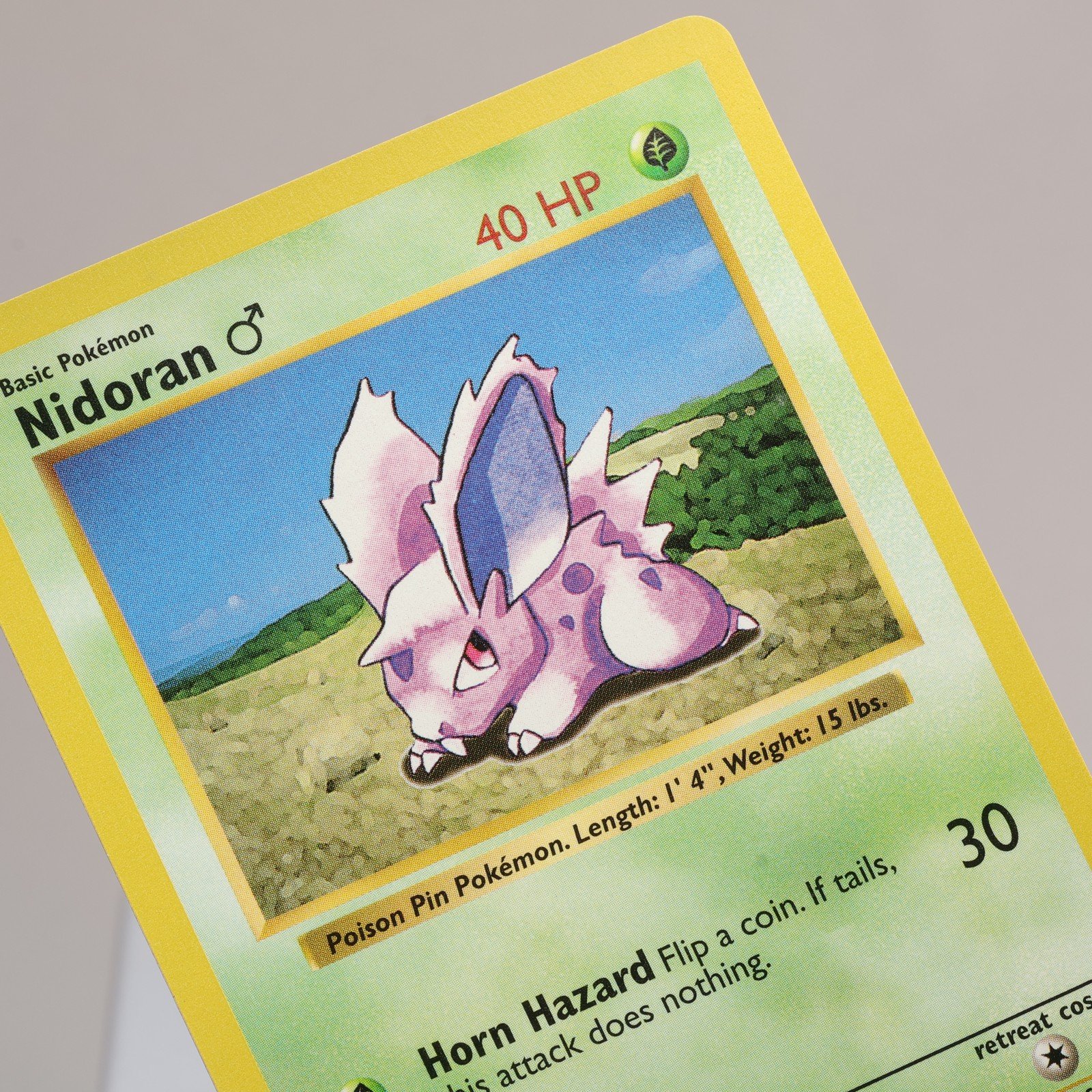 Pokemon TCG – Nidoran M 55/102 Base Set Common Shadowless WOTC 1999 – EXC/NM