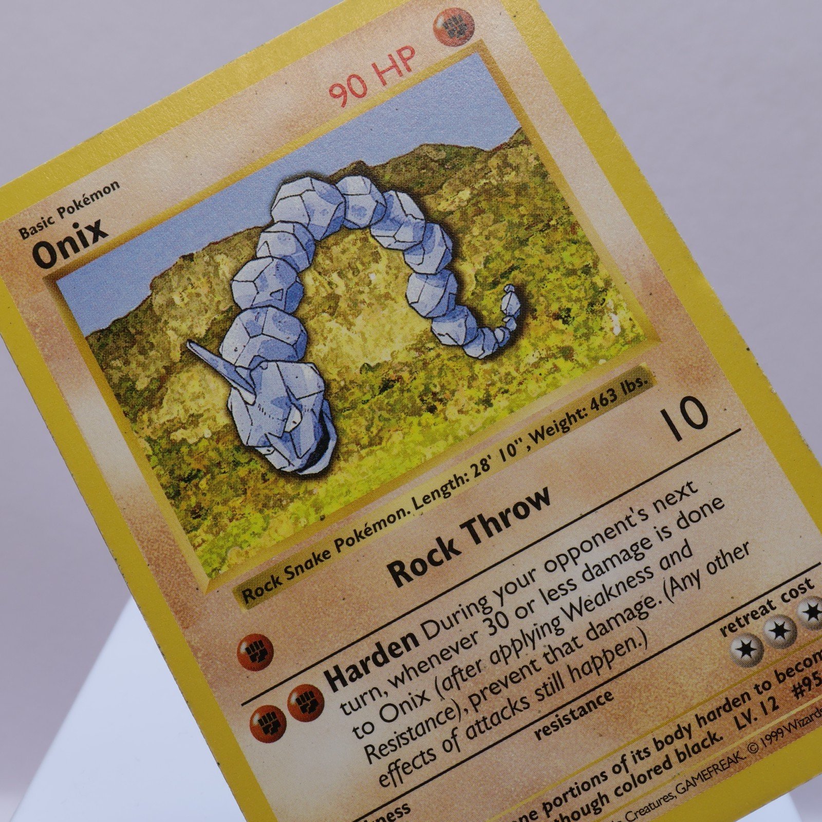 Pokemon TCG Onix 56102 Base Set Common Shadowless WOTC 1999 MP 167710747842