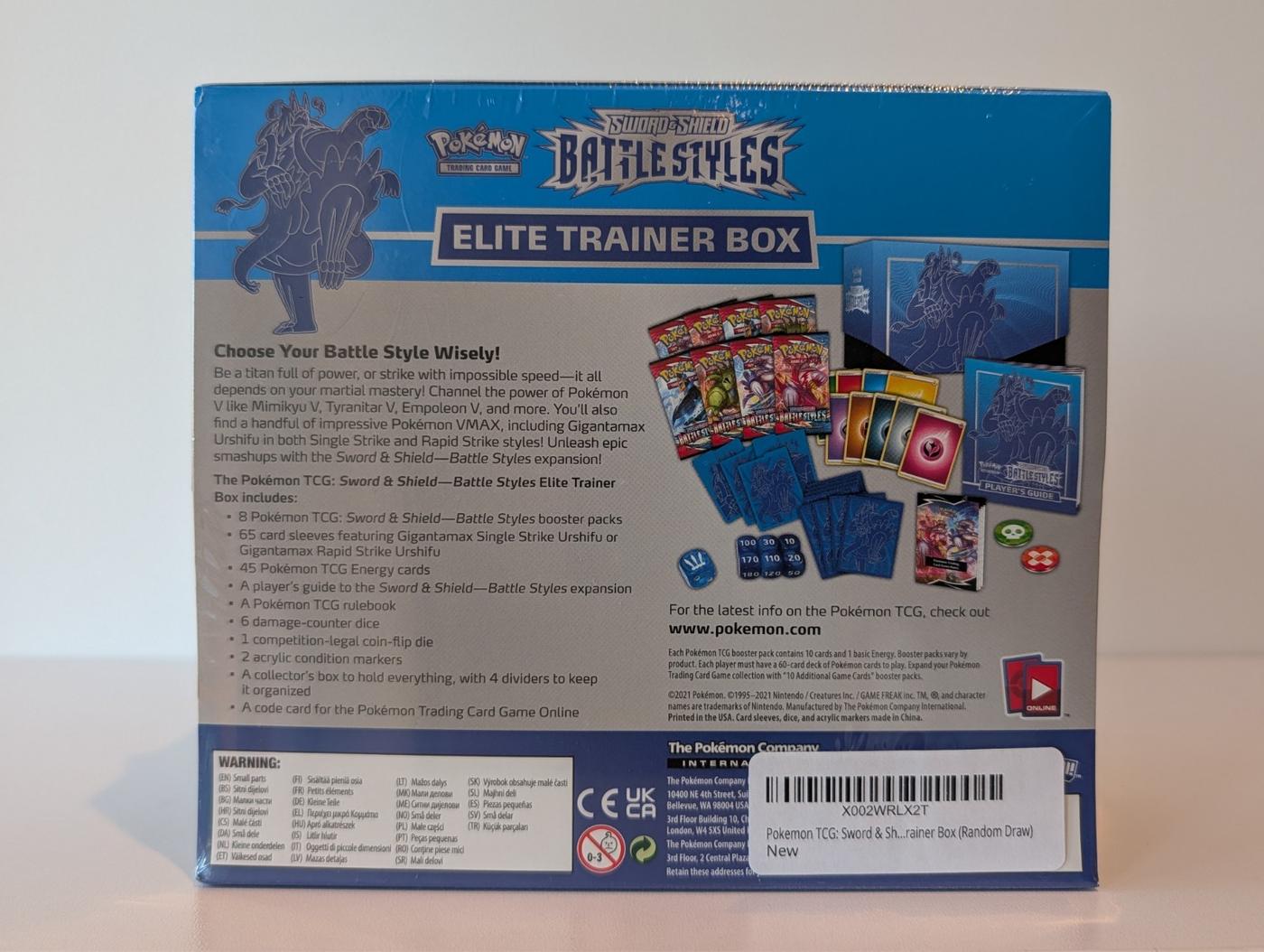 Pokemon TCG Pokemon SS ETB Elite Trainer Box Battle Styles BLUE 168579778702 2