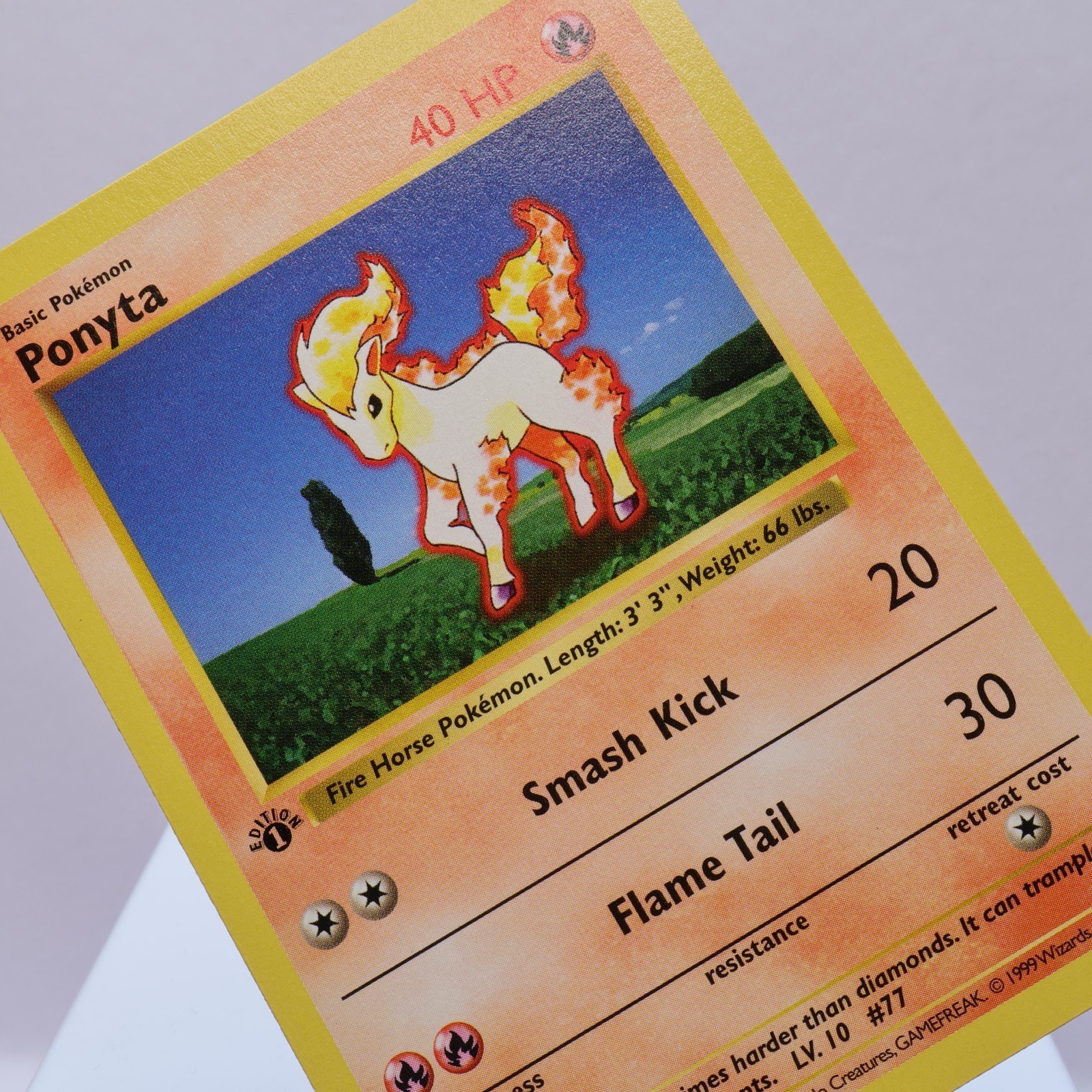 Pokemon TCG – Ponyta 60/102 Base Set Common 1st Edition WOTC 1999 – EXC