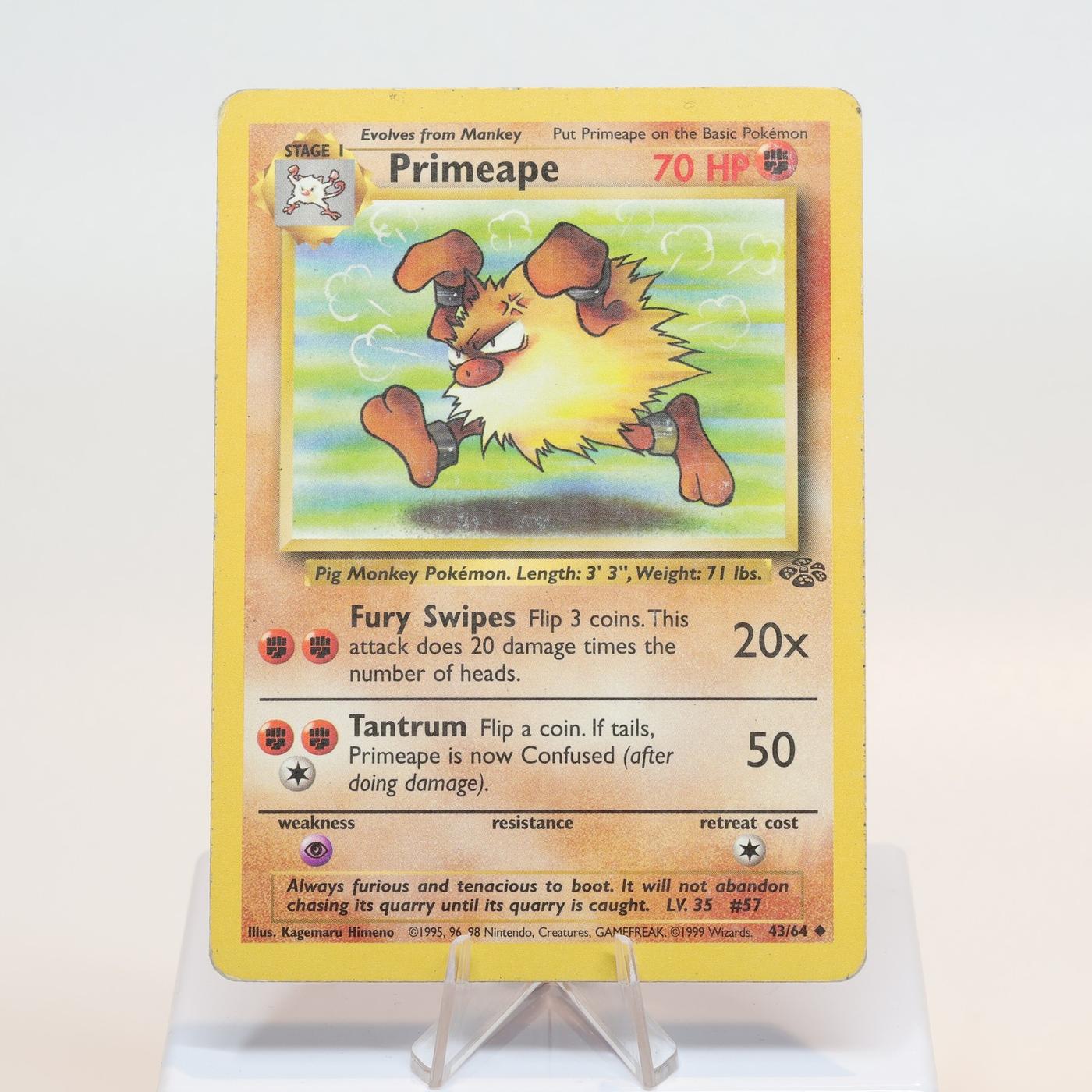 Pokemon TCG Primeape 4364 Jungle Uncommon WOTC PL 168232466142 2