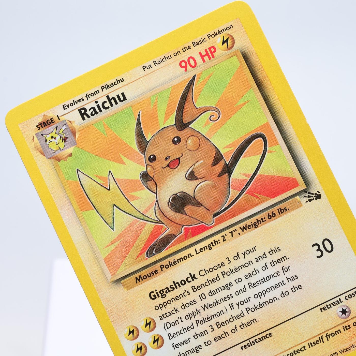 Pokemon TCG – Raichu 29/62 Fossil Rare  WOTC – EXC/NM
