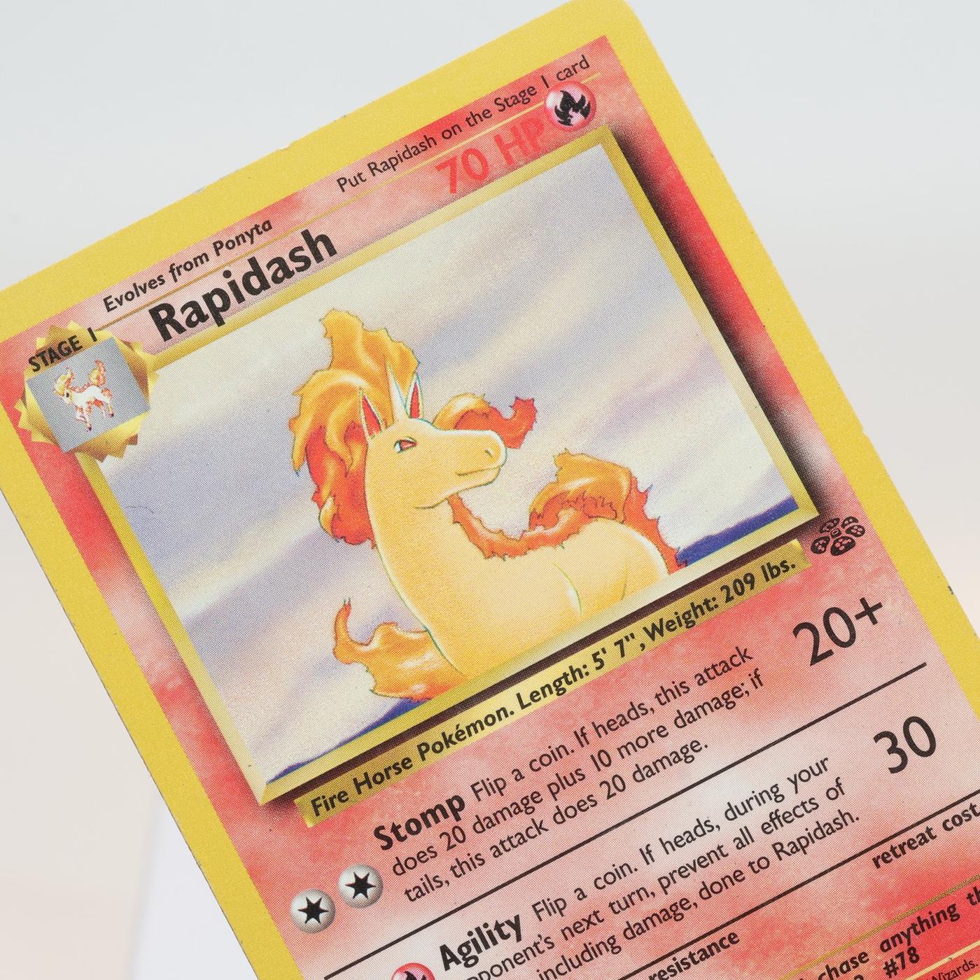Pokemon TCG Rapidash 4464 Jungle Uncommon WOTC MPCrease 168232466102