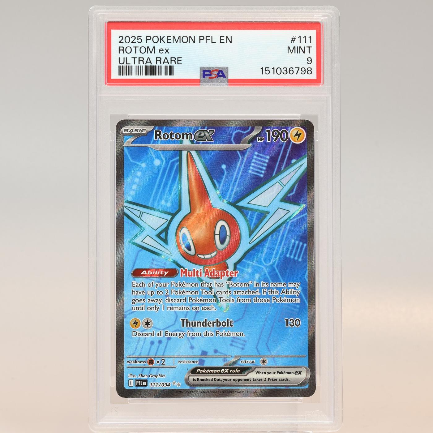 Pokemon TCG Rotom Ex 111094 Ultra Rare Phantasmal Flames PSA 9 MINT 168441076112 2
