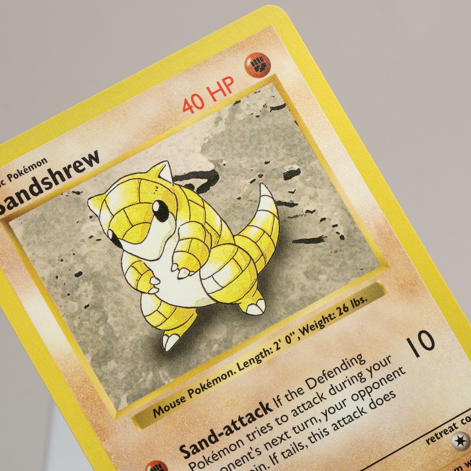 Pokemon TCG Sandshrew 62102 Base Set Common Shadowless WOTC 1999 EXCNM 168006227412