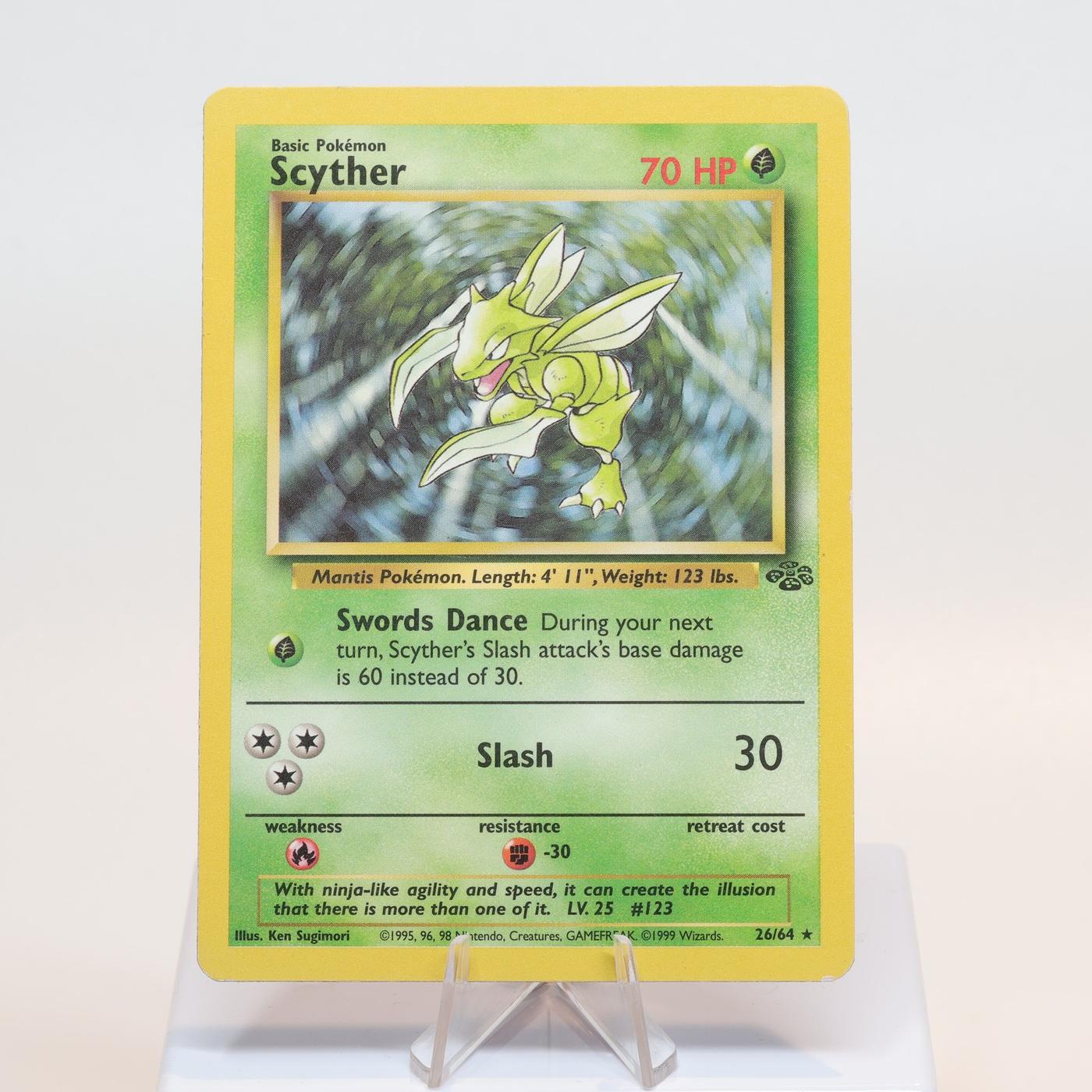 Pokemon TCG Scyther 2664 Jungle Rare WOTC MP 168232466152 2