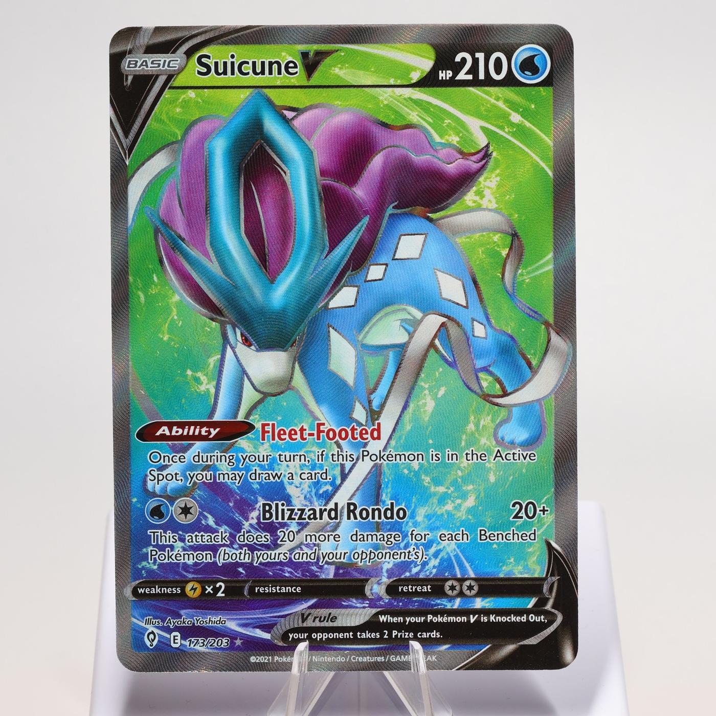 Pokemon TCG Suicune V 173203 Evolving Skies Full Art NM 168287250382 2