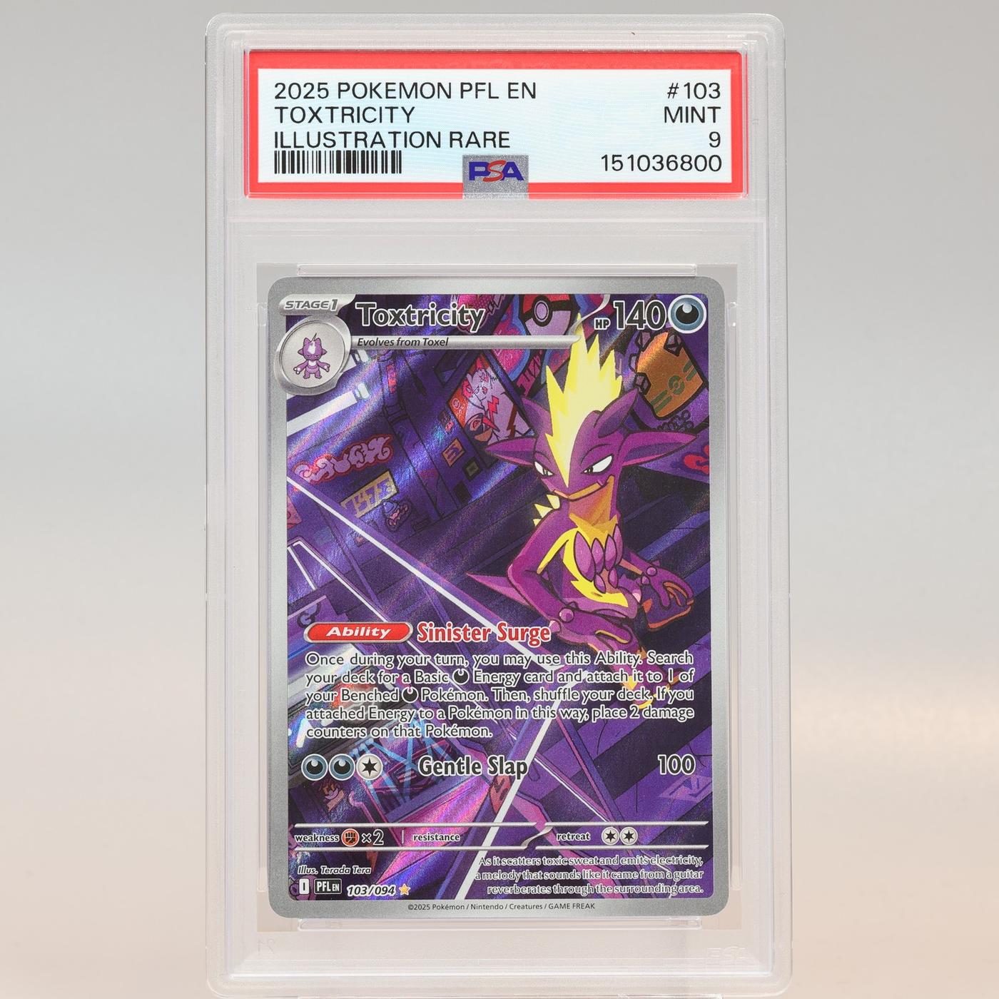 Pokemon TCG Toxtricity Phantasmal Flames Illustration Rare 103 PSA 9 MINT 168441076102 2