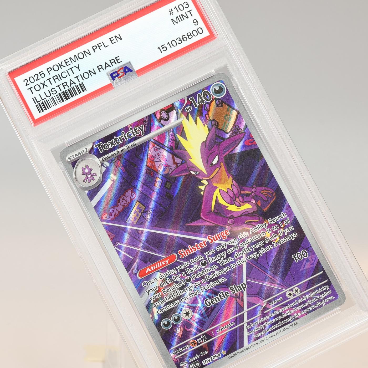 Pokemon TCG Toxtricity Phantasmal Flames Illustration Rare 103 PSA 9 MINT 168441076102