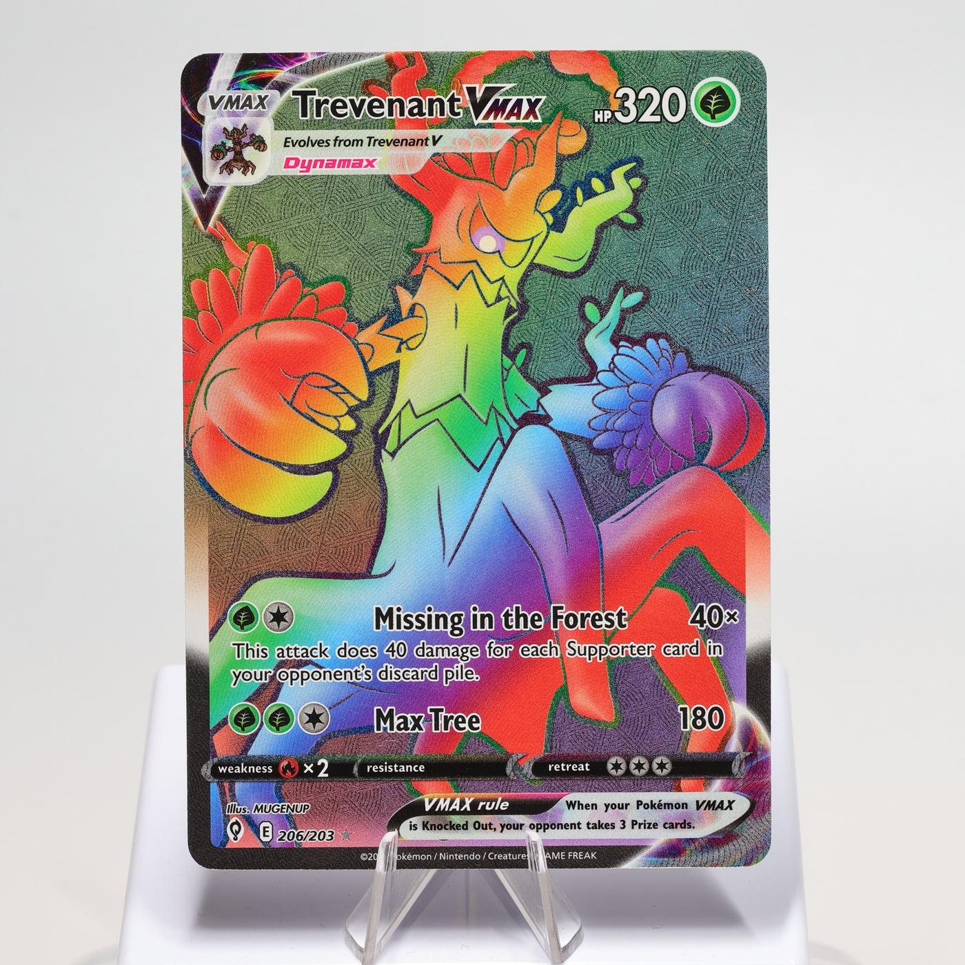 Pokemon TCG Trevenant VMAX 206203 Evolving Skies Secret Rare NM 168287250392 2