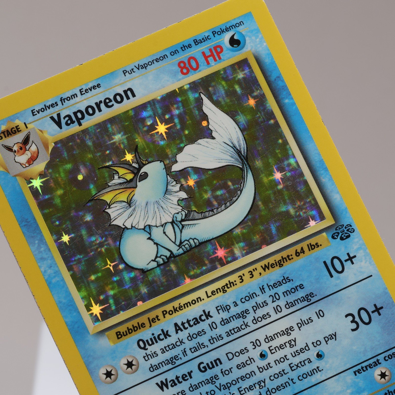 Pokemon TCG Vaporeon 1264 Jungle Holo Rare WOTC 1999 EXC 167950659102