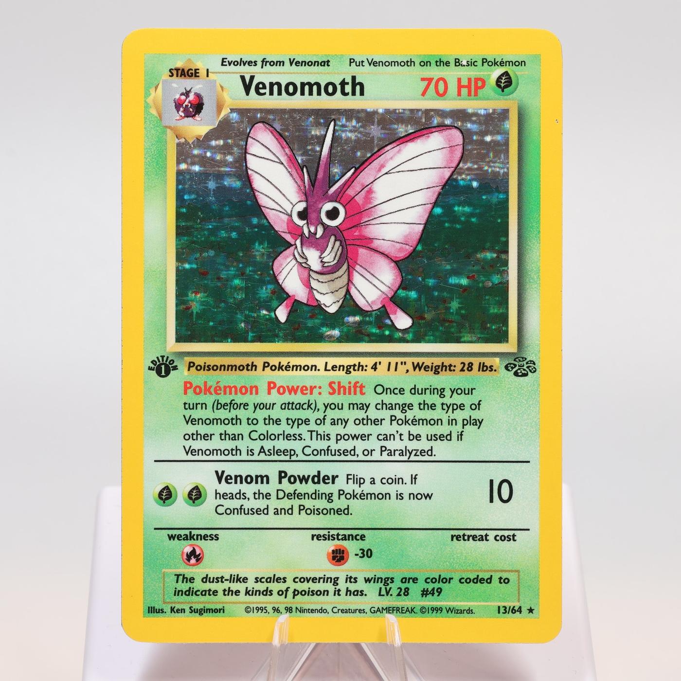 Pokemon TCG Venomoth 1364 Jungle Holo Rare 1st Edition WOTC EXC 168421188112 2