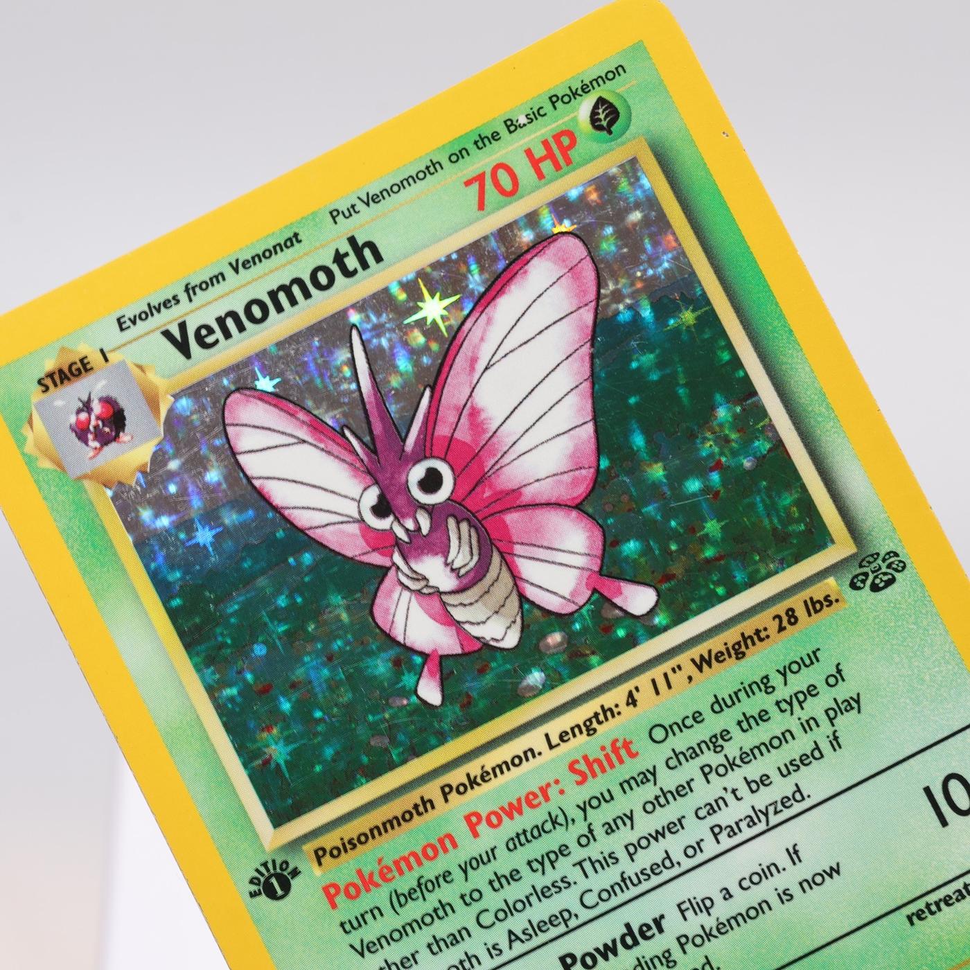 Pokemon TCG Venomoth 1364 Jungle Holo Rare 1st Edition WOTC EXC 168421188112