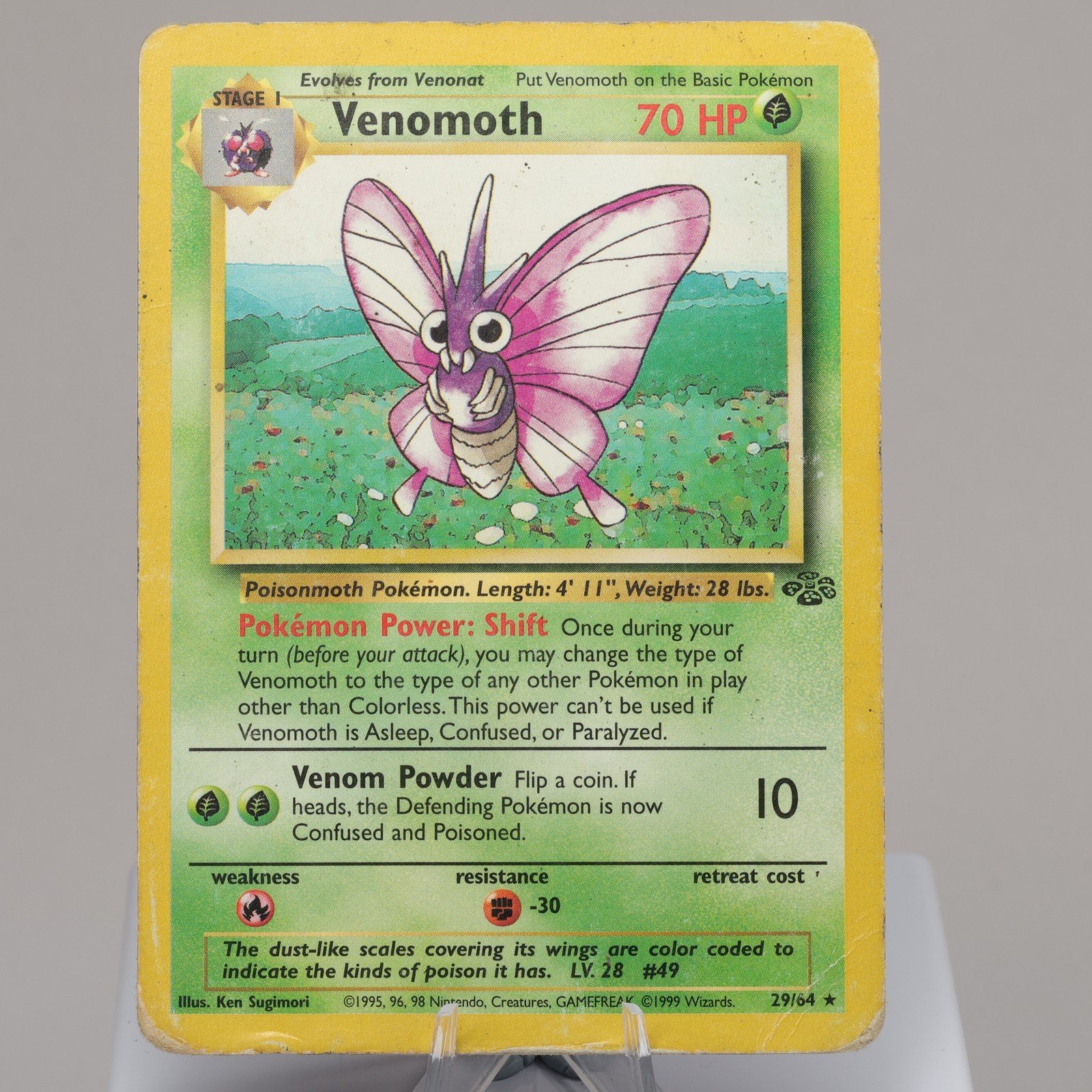 Pokemon TCG Venomoth 2964 Jungle Rare WOTC 1999 HP 167974214012 2