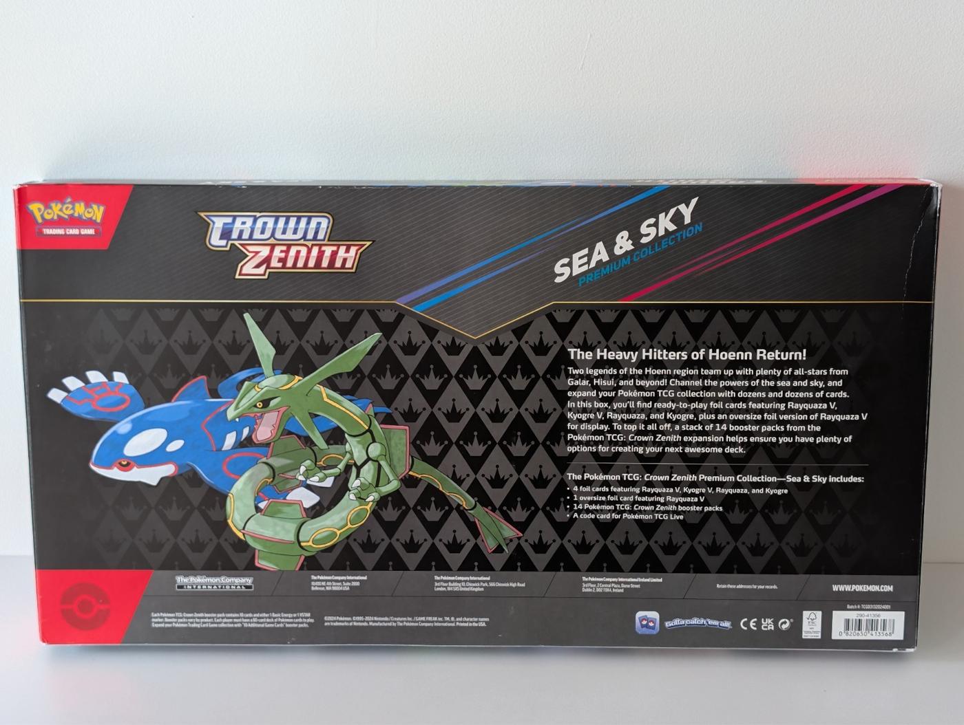 Pokemon Crown Zenith 14 X Booster Pack S Sea And Sky Collection Box Sealed 168351605593 4