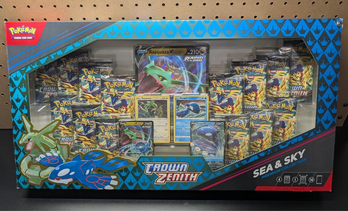 Pokemon Crown Zenith Sea And Sky Collection Box 14 X Booster Packs See Desc 167978266273 2