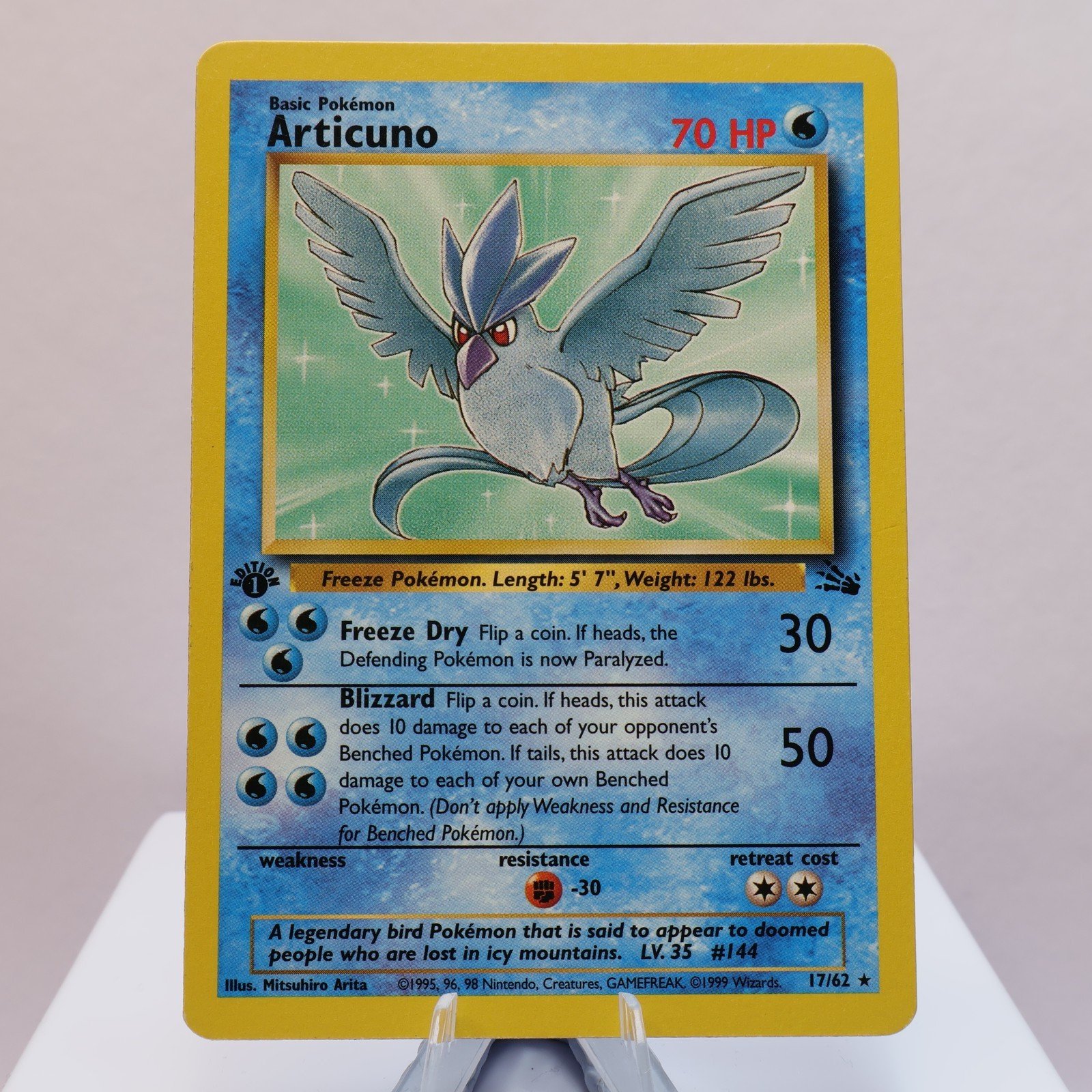 Pokemon TCG Articuno 1762 Fossil Rare 1st Edition WOTC 1999 MP 167830364513 2